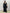 Abito lungo nero elegante curvy con spacco