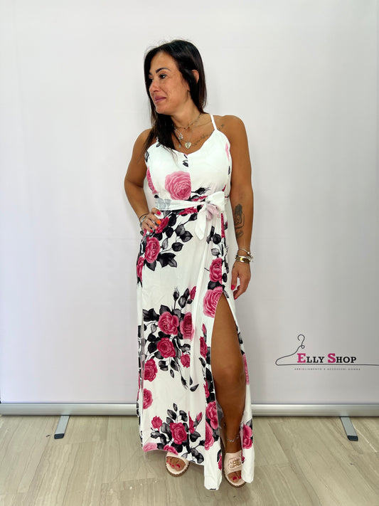 Curvy Damen Kleid Rosenmuster
