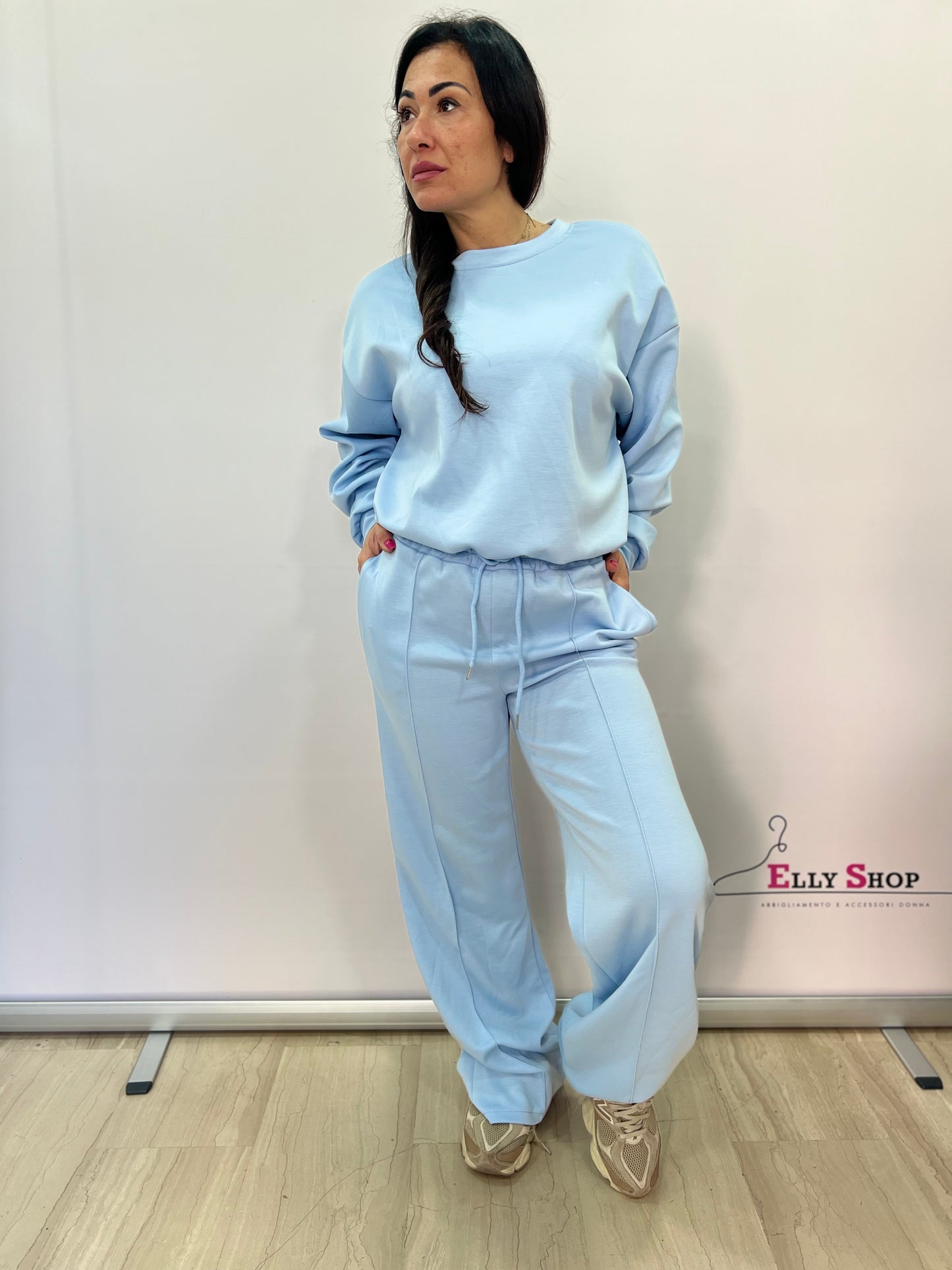 Completo tuta donna casual due pezzi comfort