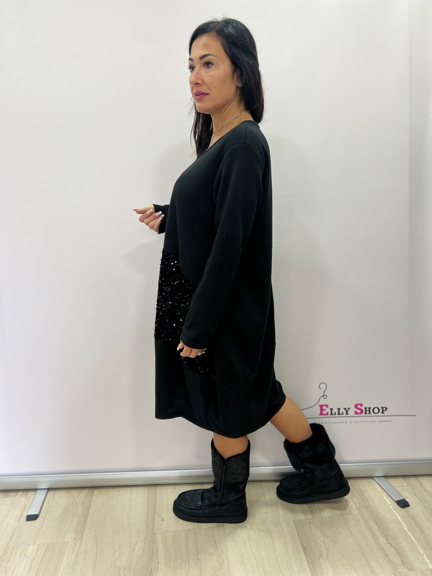 Abito curvy paillettes donna