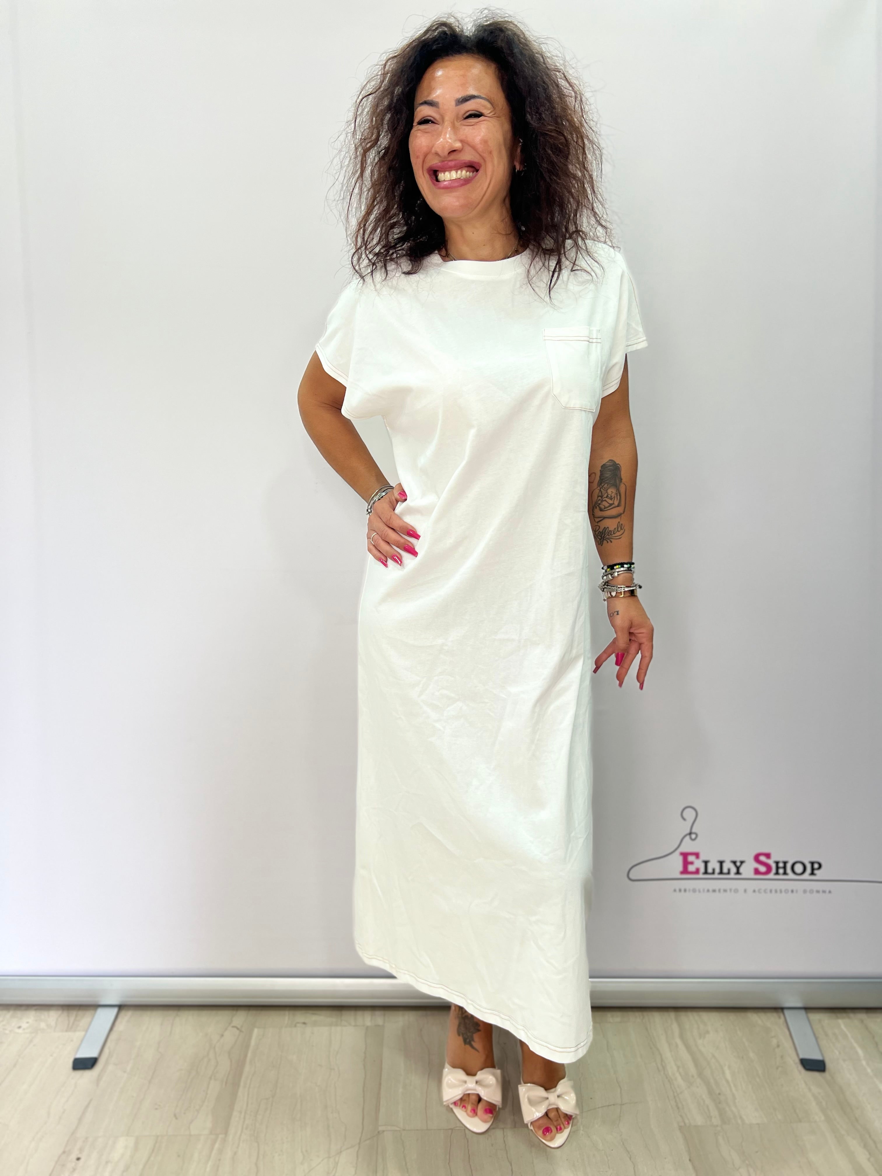 Abito t-shirt midi Good Vibes donna