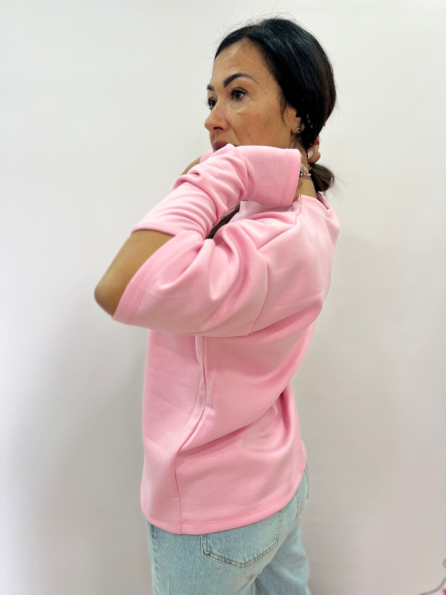 Felpa over rosa donna – casual e moderna