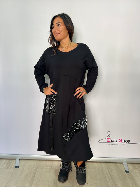 Vestito donna curvy con paillettes