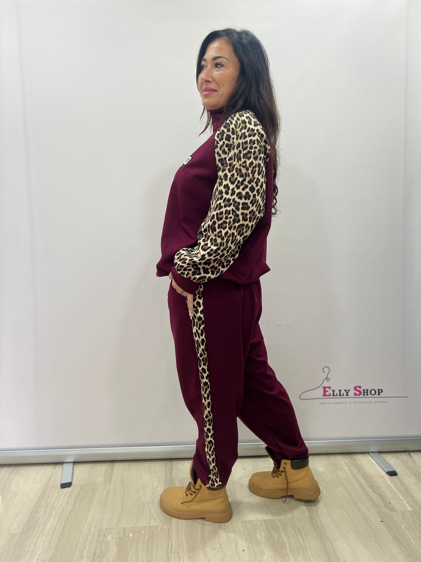 Tuta curvy donna con dettagli animalier