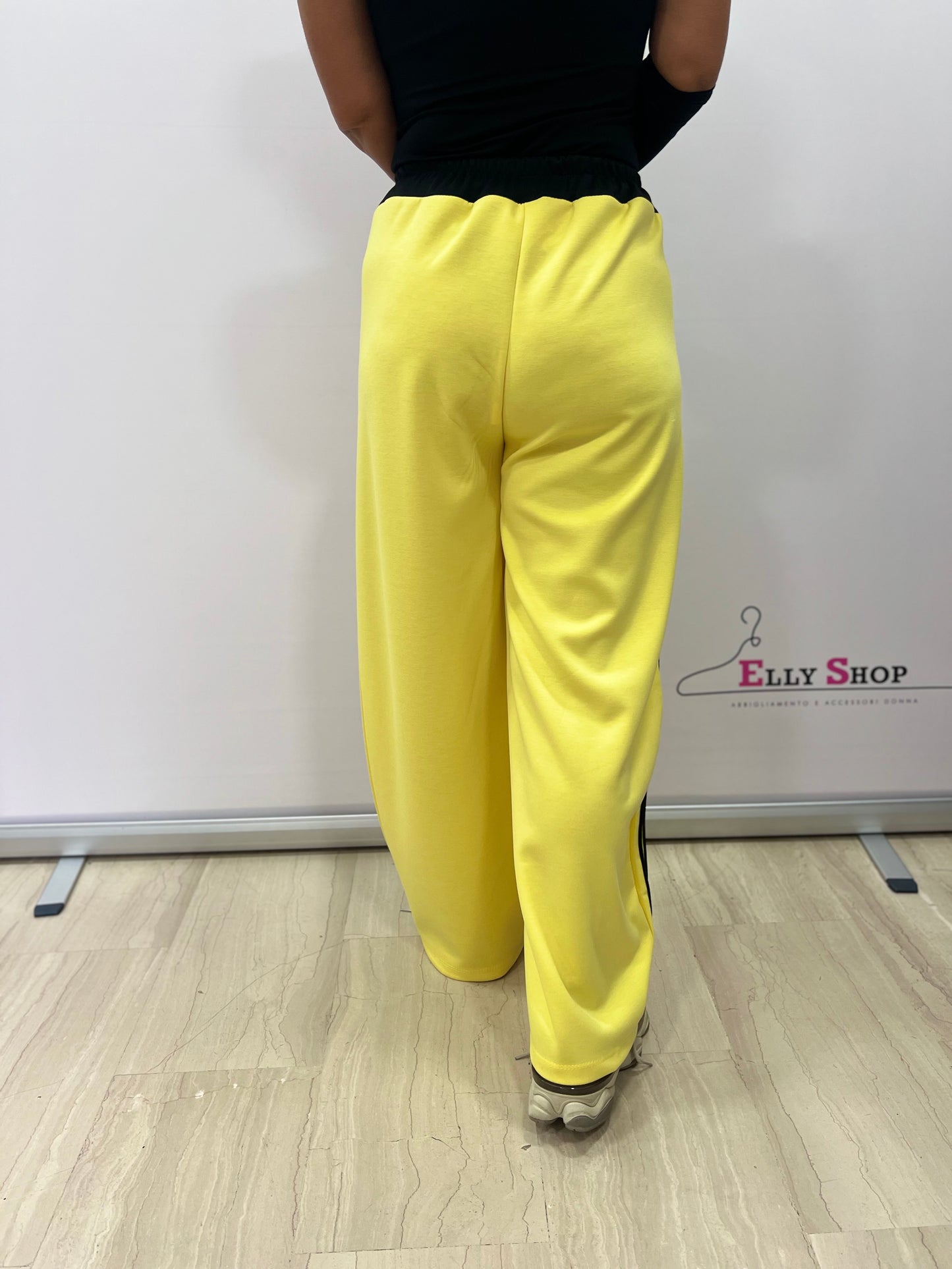 Pantaloni palazzo donna con bande laterali