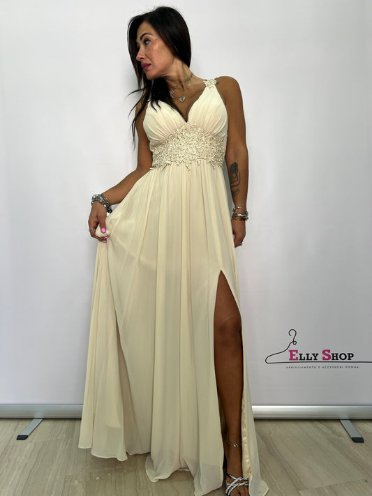 Abito lungo elegante da cerimonia Made in Italy – Taglia unica L/XL in diversi colori