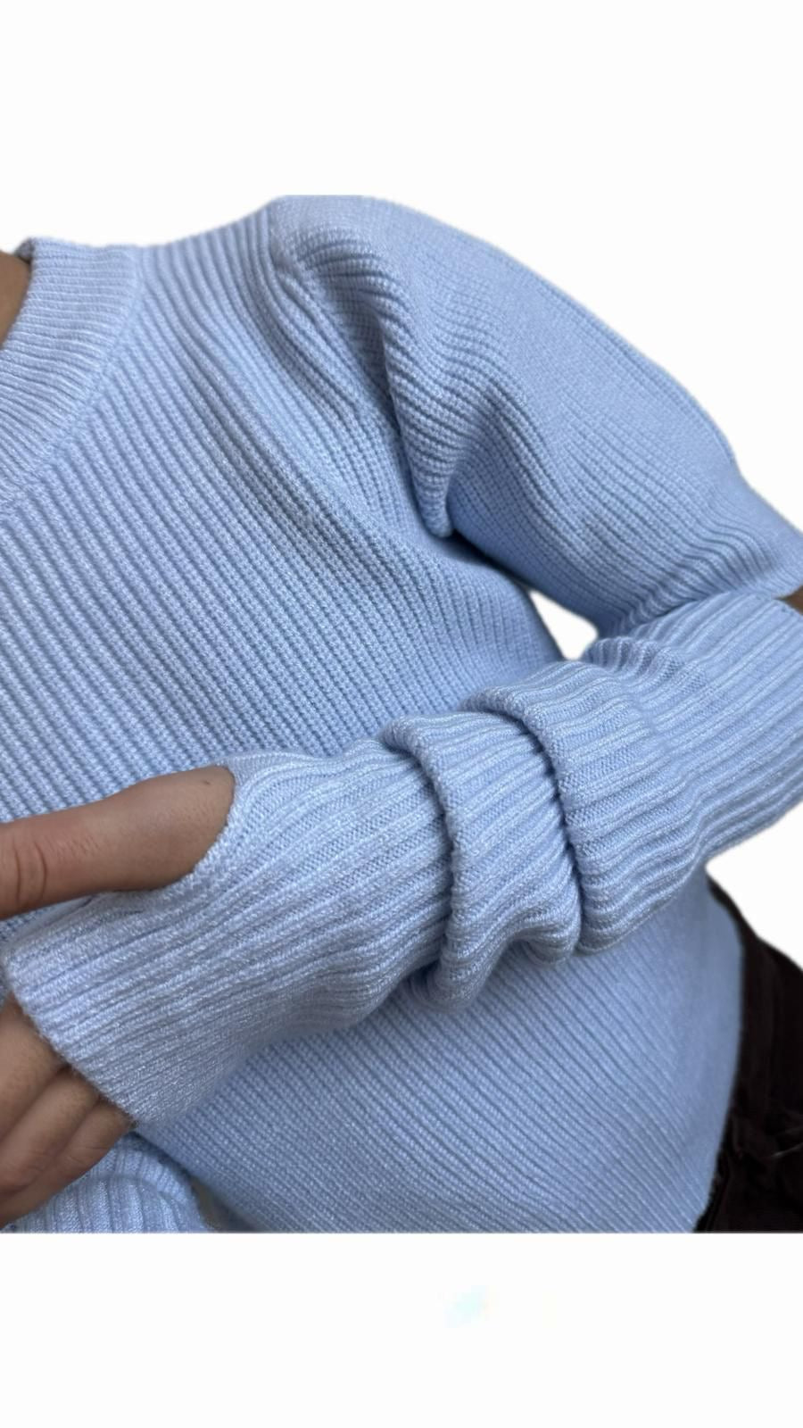 Maglia bambina azzurra maniche apribili