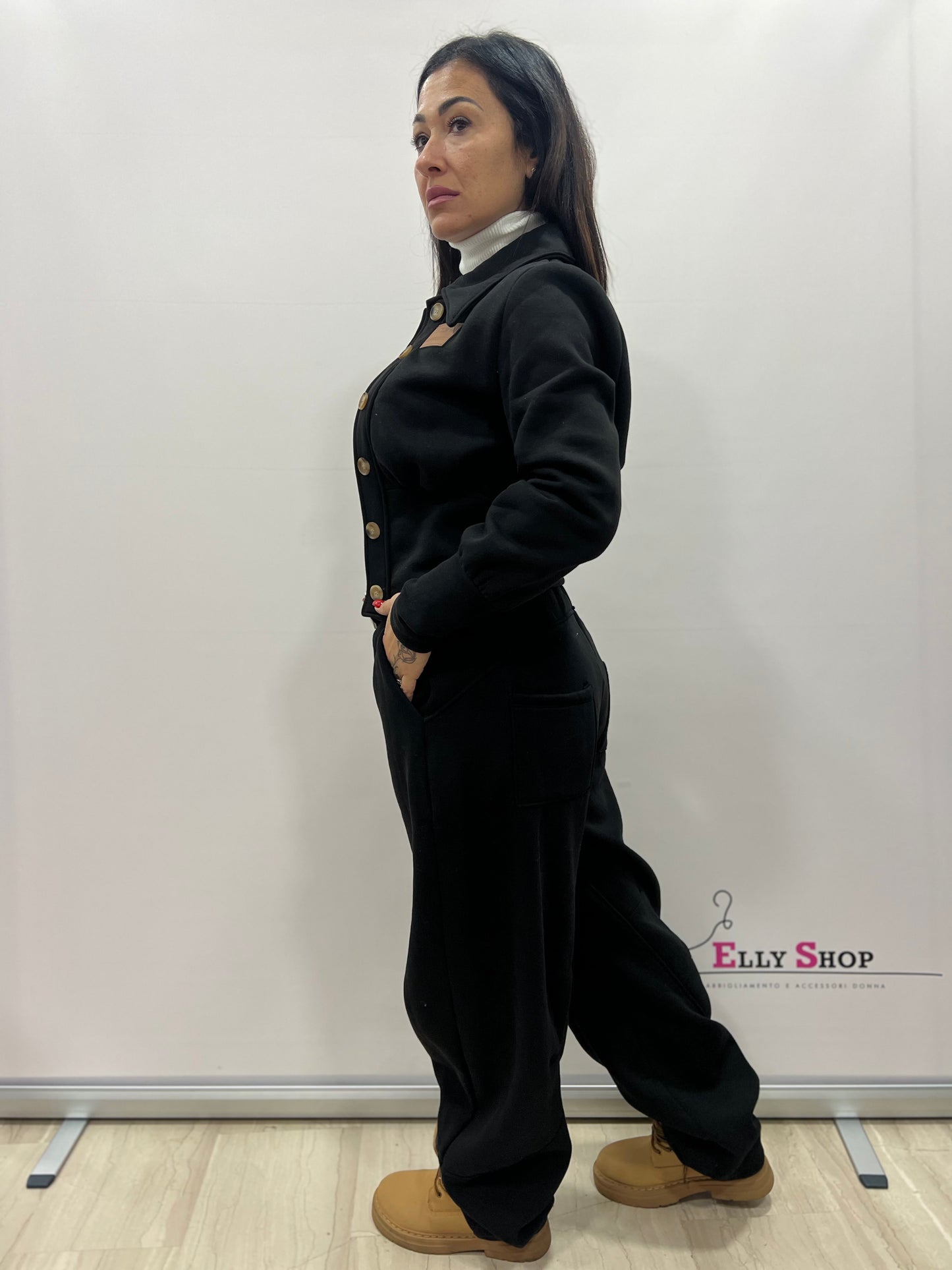 Completo donna felpato due pezzi casual chic