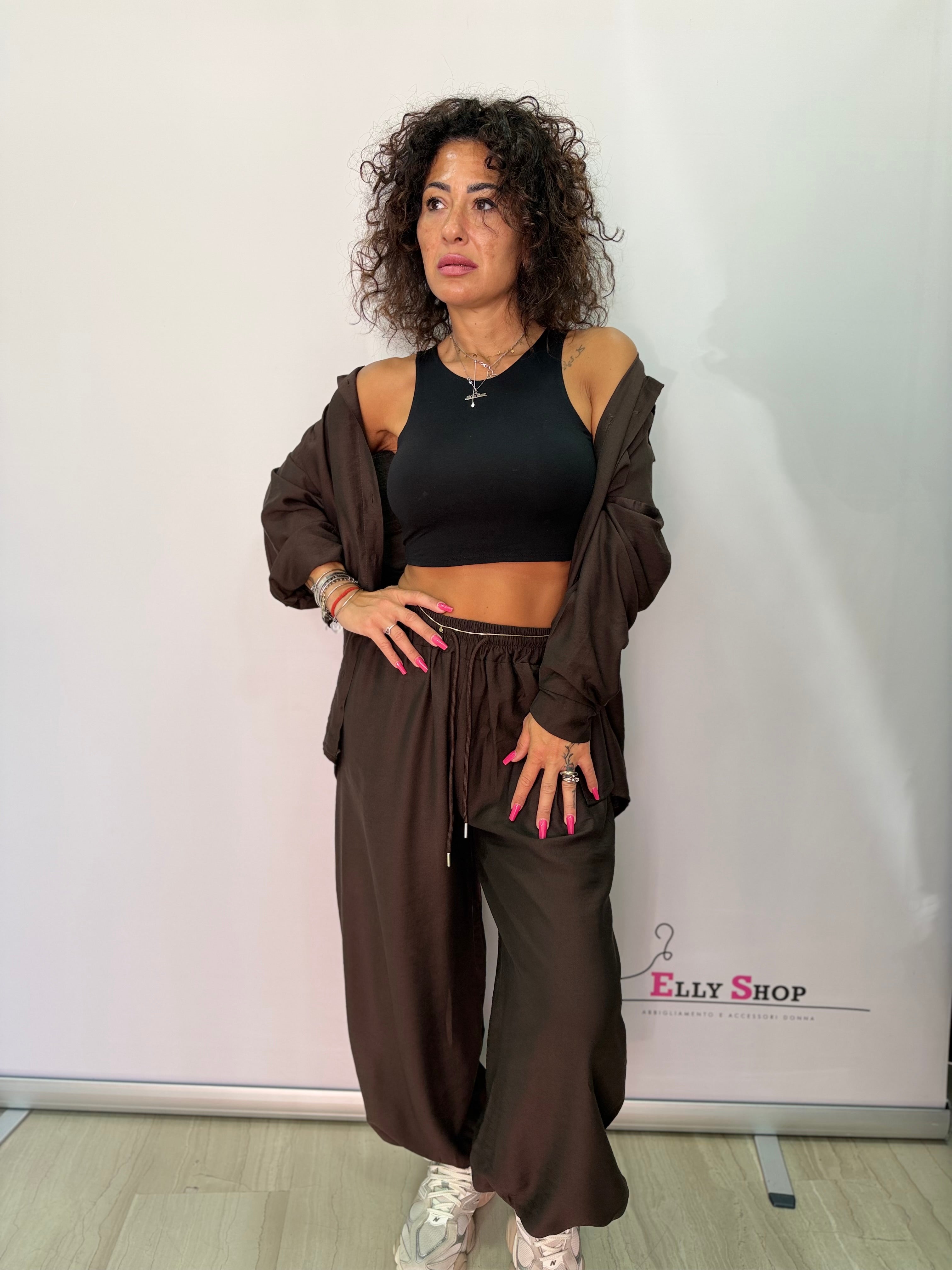 Completo donna camicia e pantalone morbido