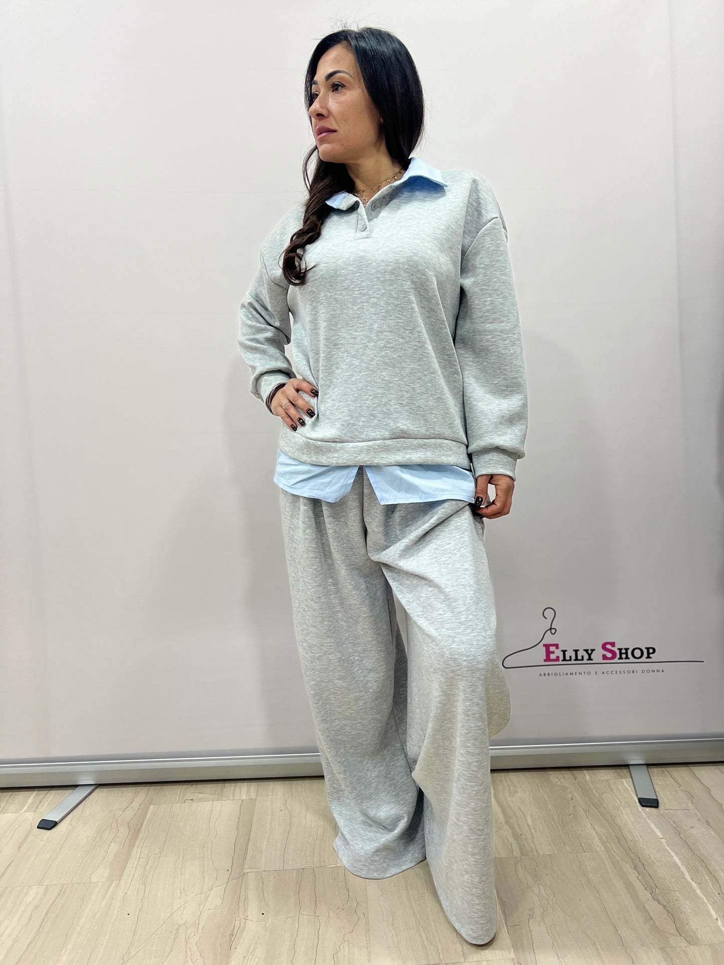 Completo donna curvy due pezzi casual chic