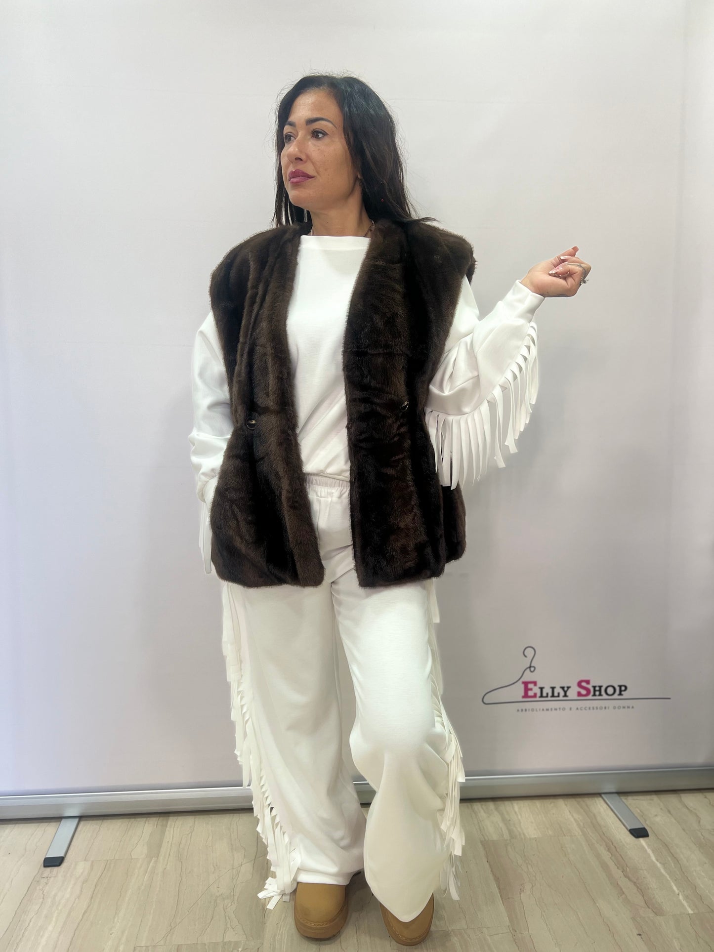 Gilet ecopelliccia marrone donna – caldo e versatile