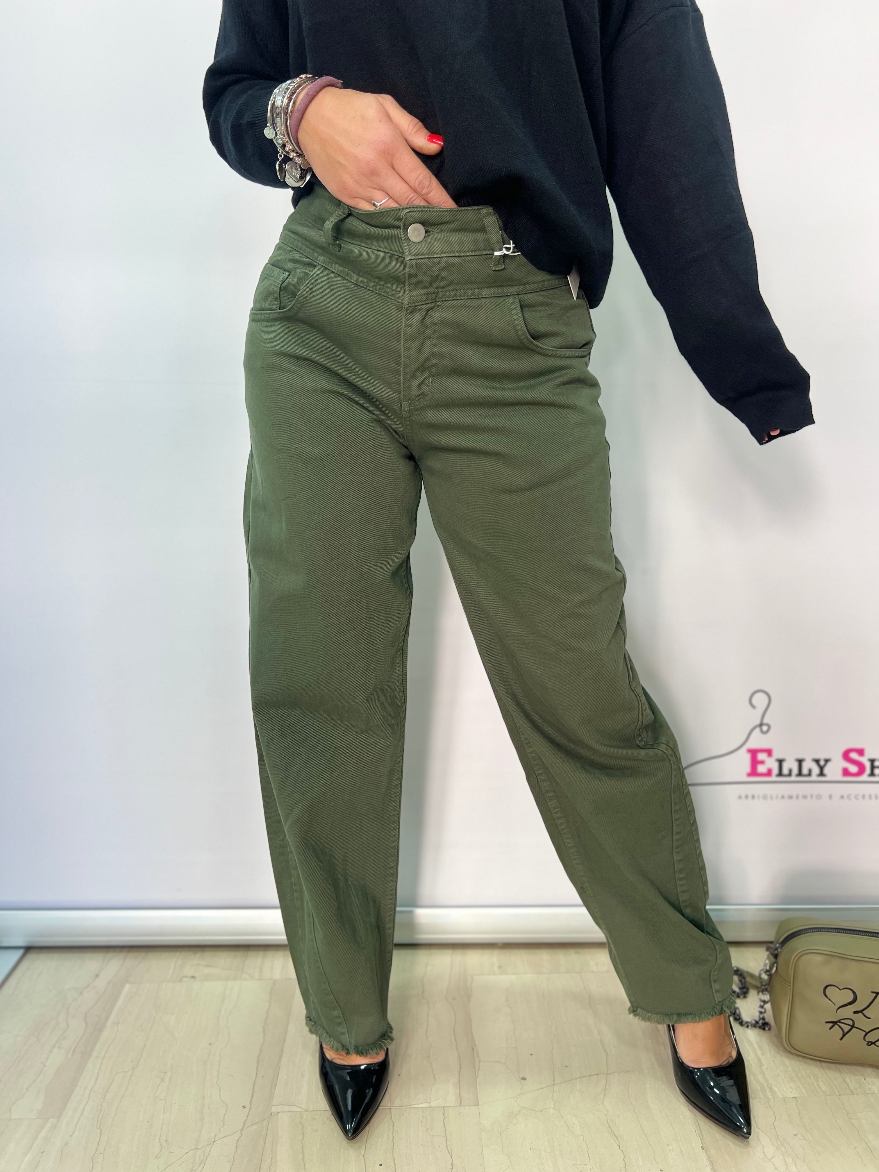 Jeans donna vita alta balloon