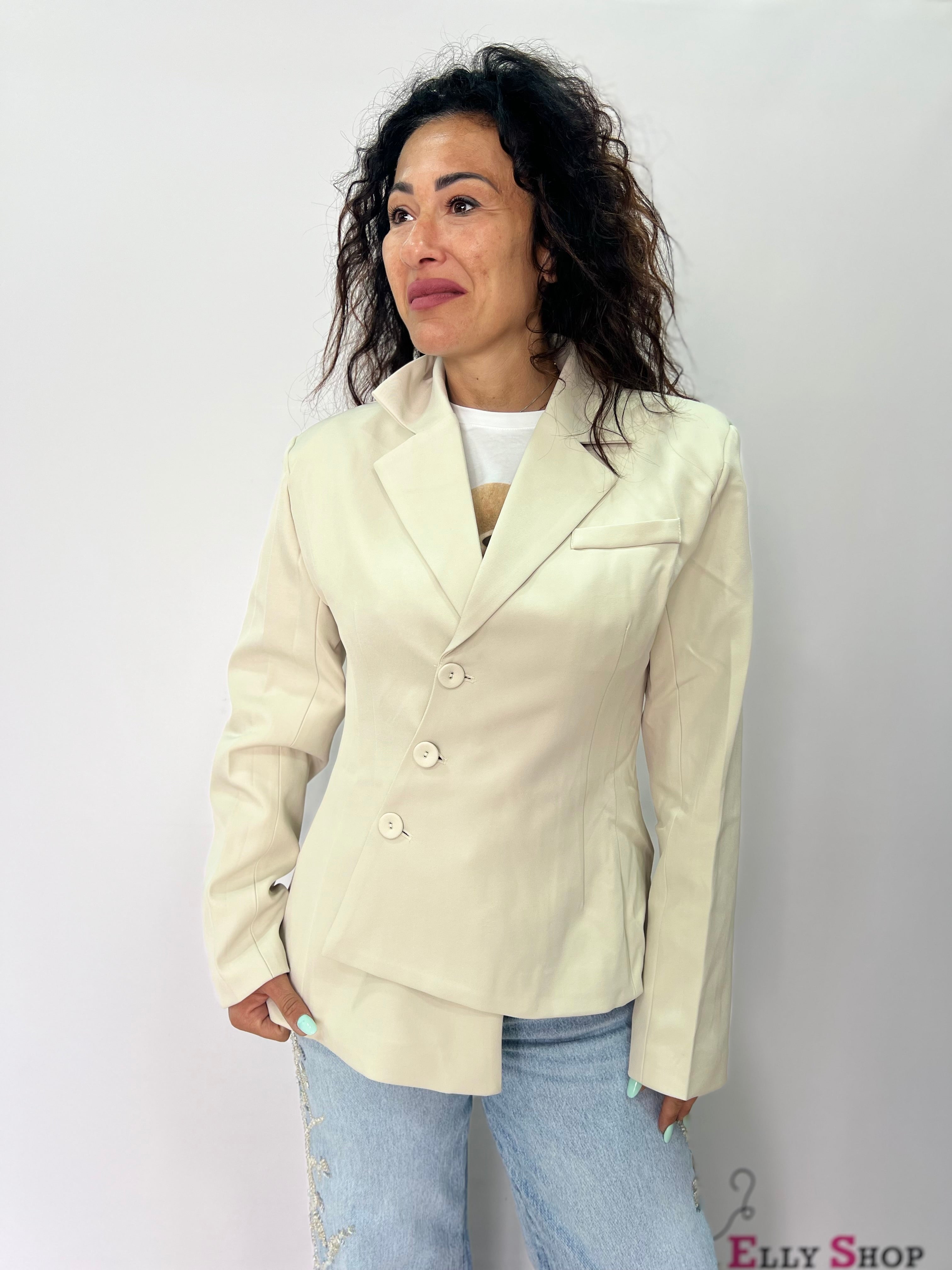 Blazer donna elegante monopetto sartoriale