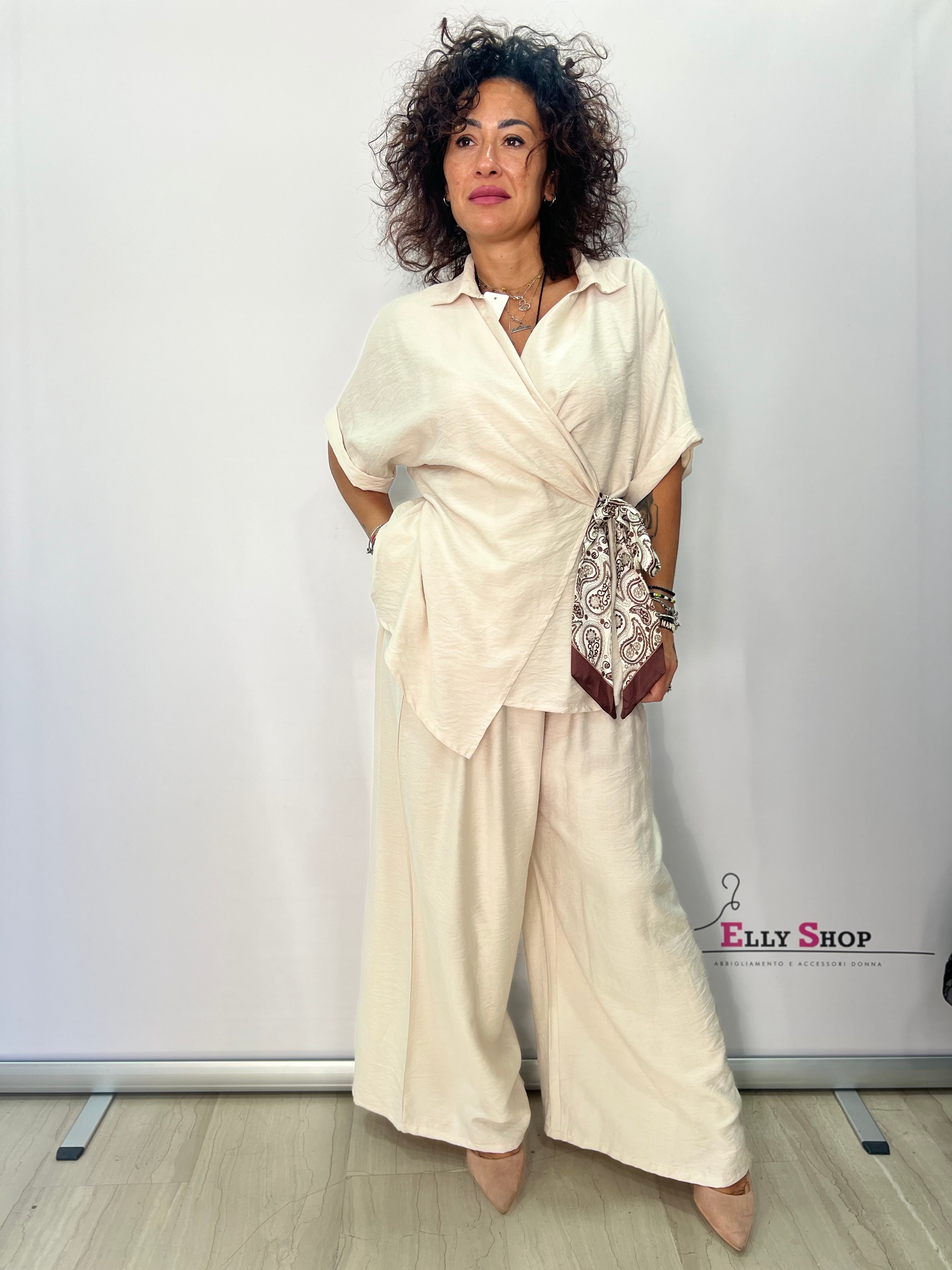 Completo curvy palazzo donna elegante