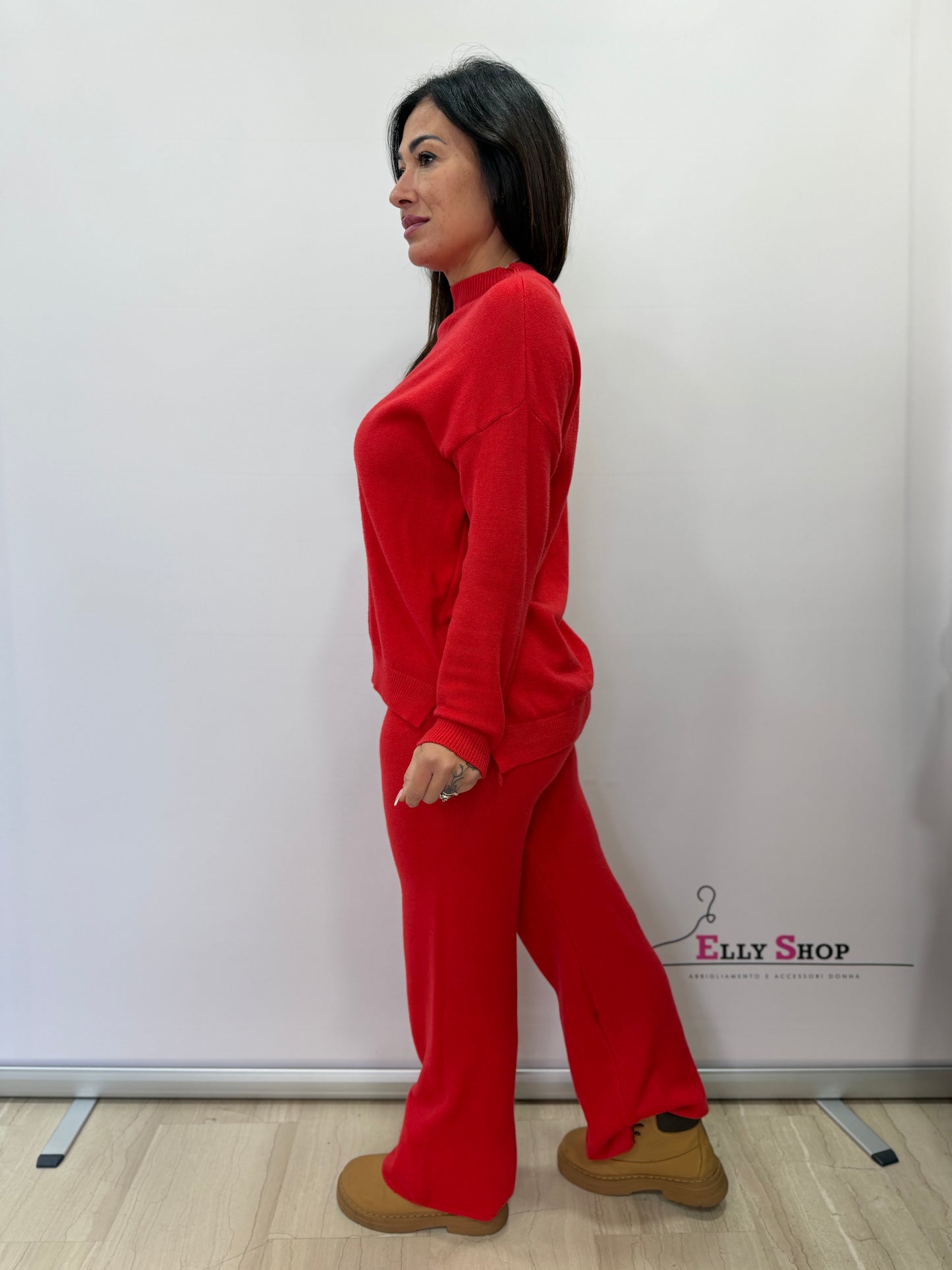 Completo maglia e pantaloni donna invernale