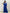 Abito lungo elegante curvy blu royal