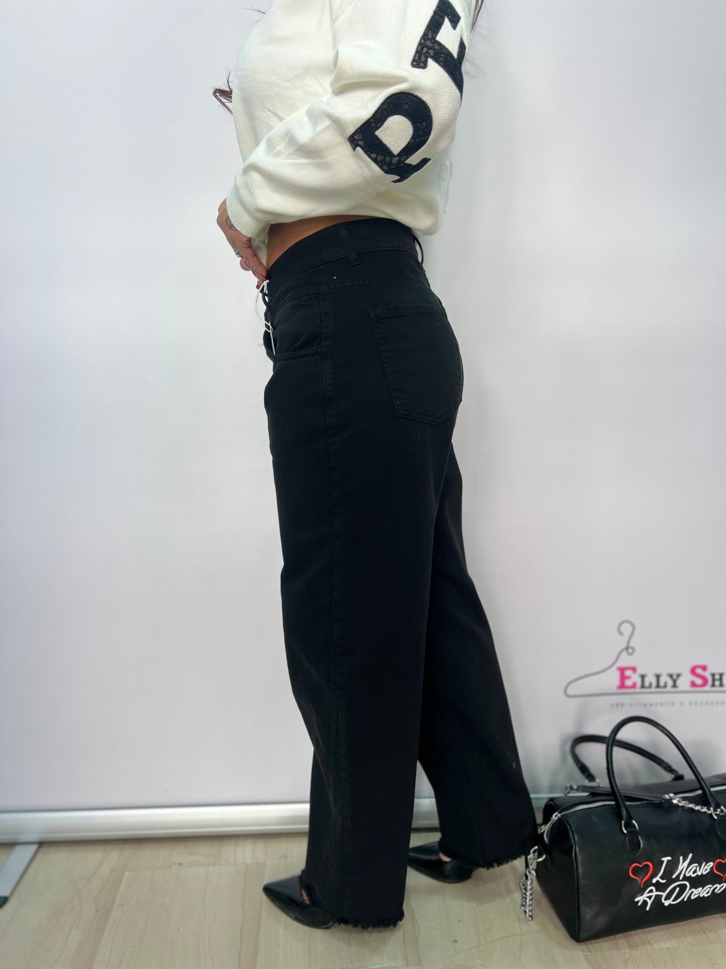 Jeans donna vita alta balloon