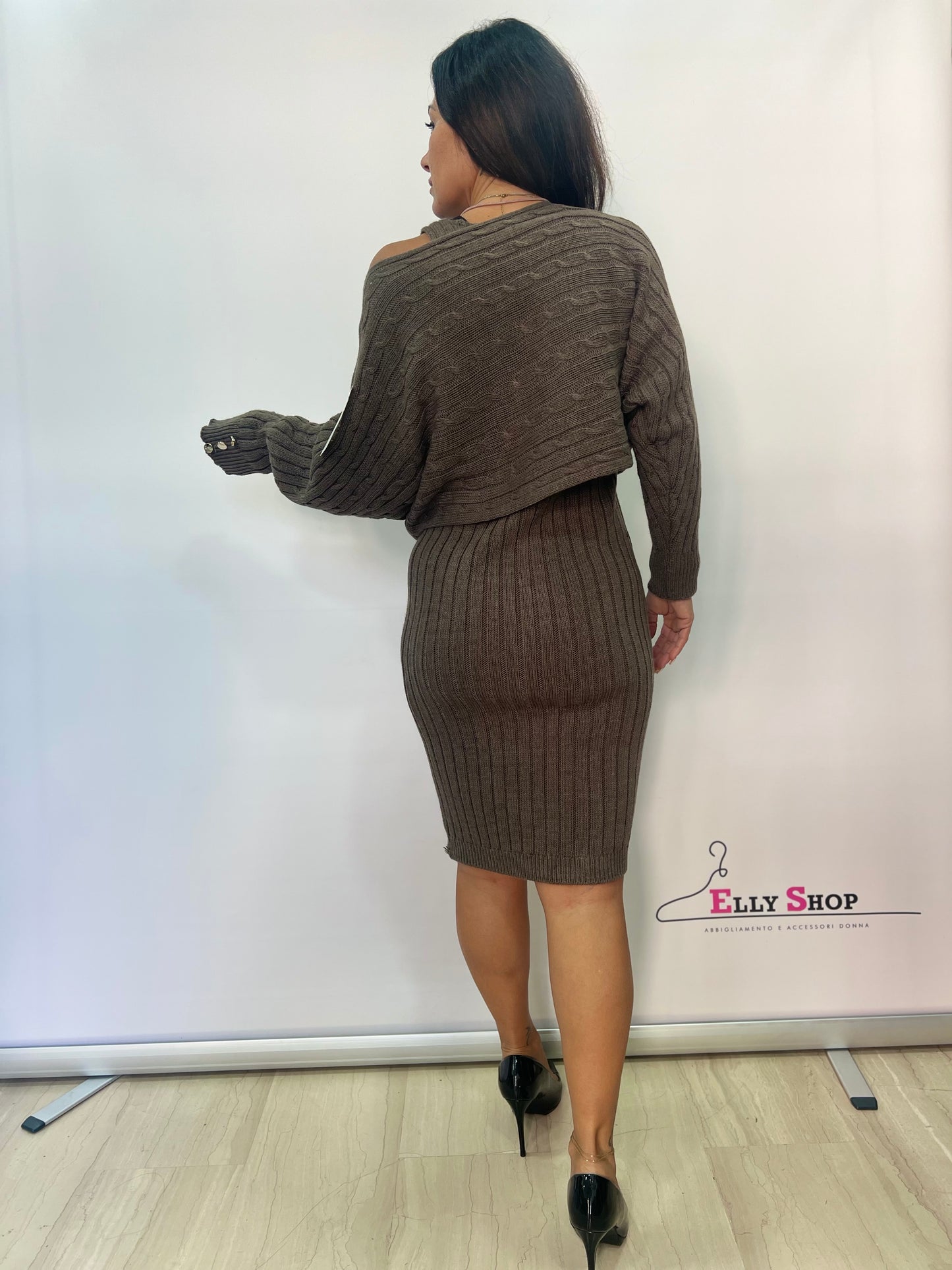 Completo donna vestito e copri spalle