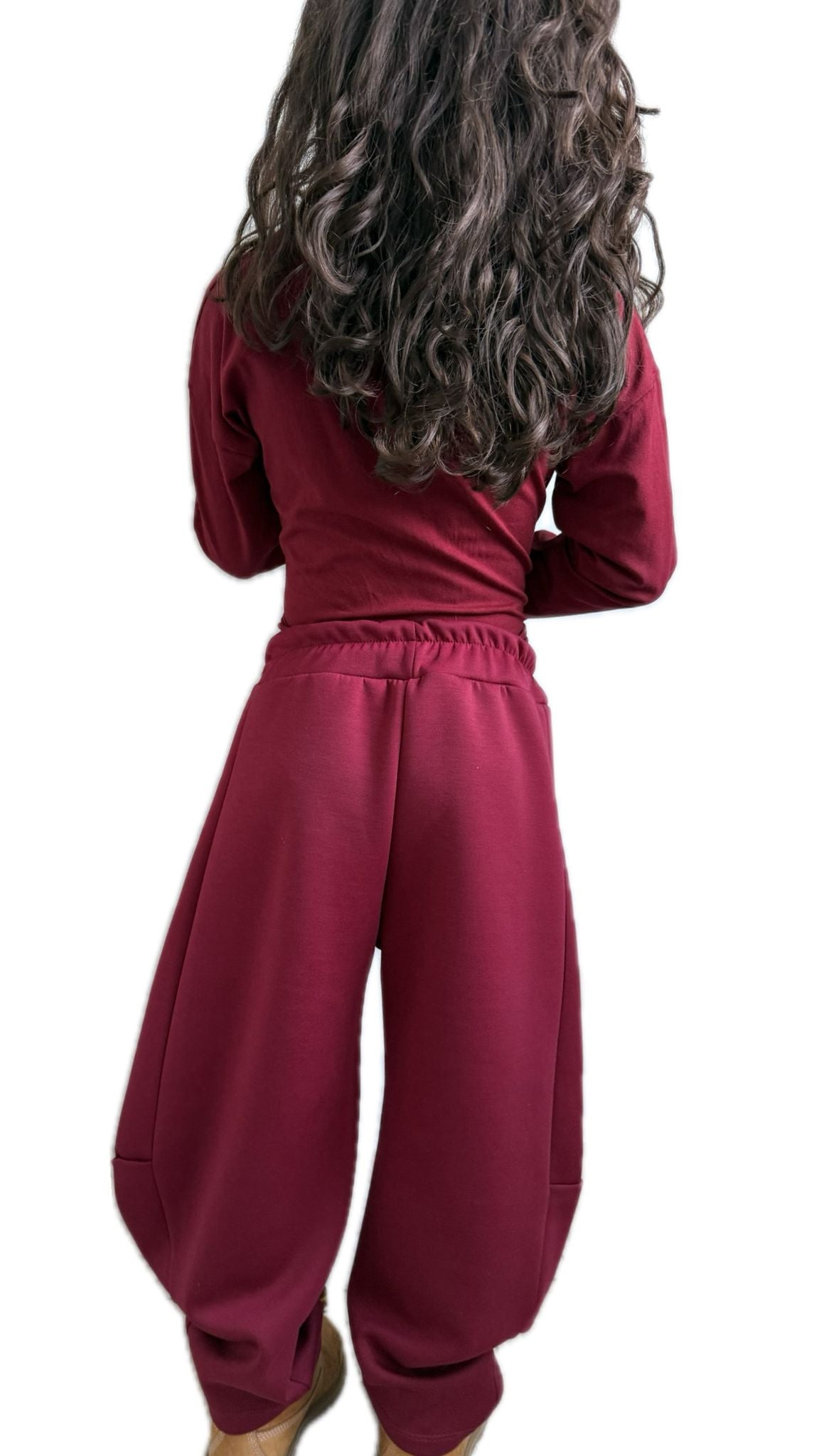 Completo casual modello balloon bambina