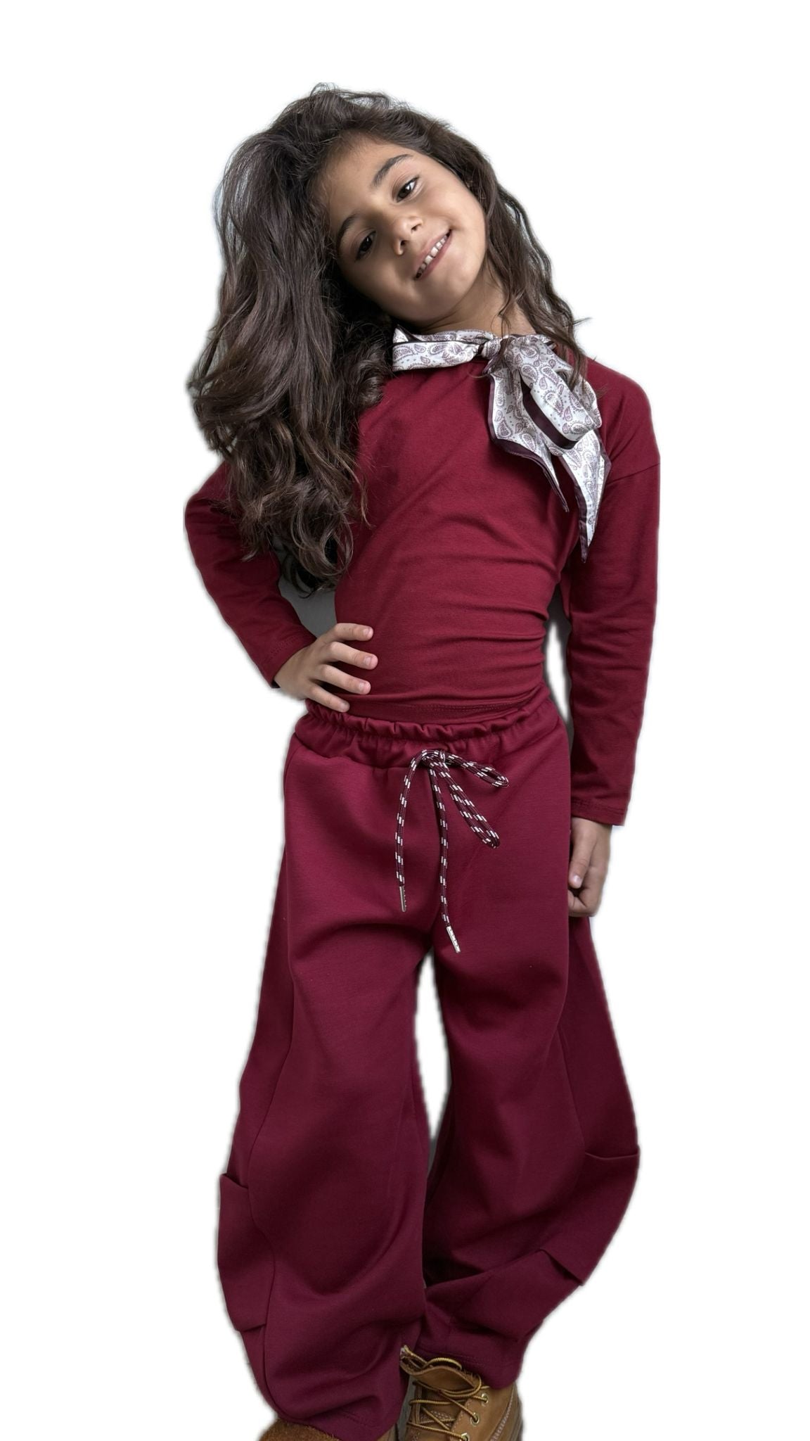 Completo casual modello balloon bambina