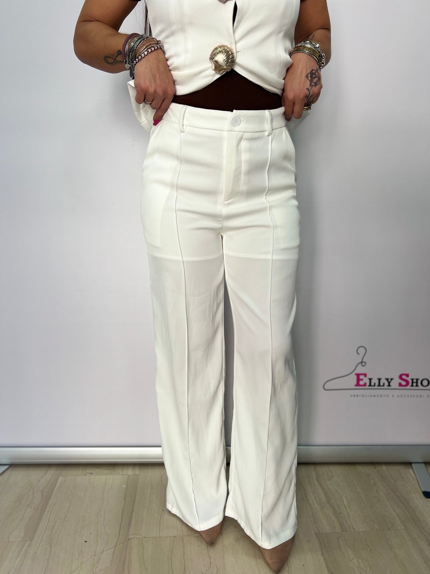 Completo donna elegante gilet e pantalone