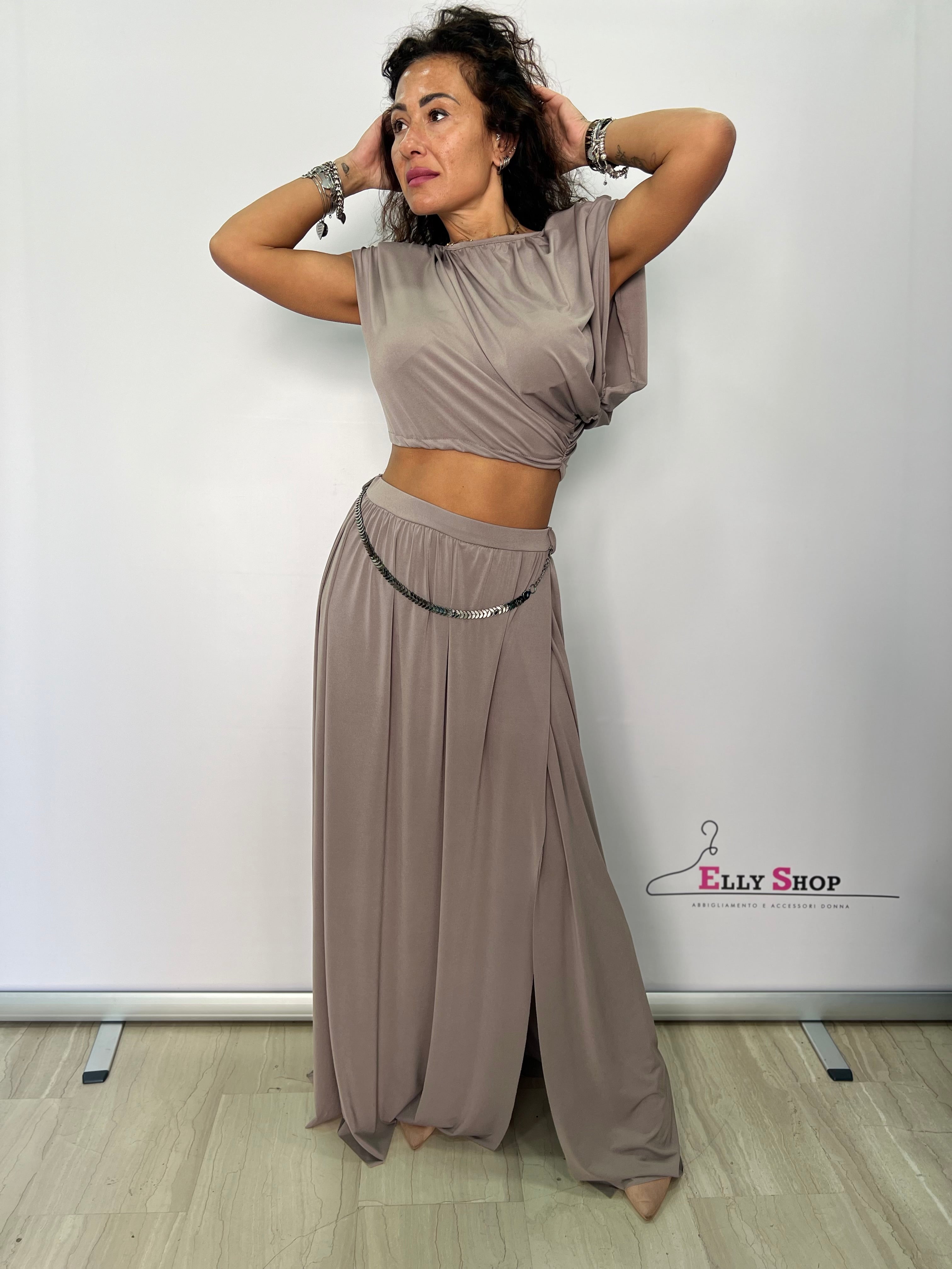 Completo donna Afrodite elegante con spacco lungo