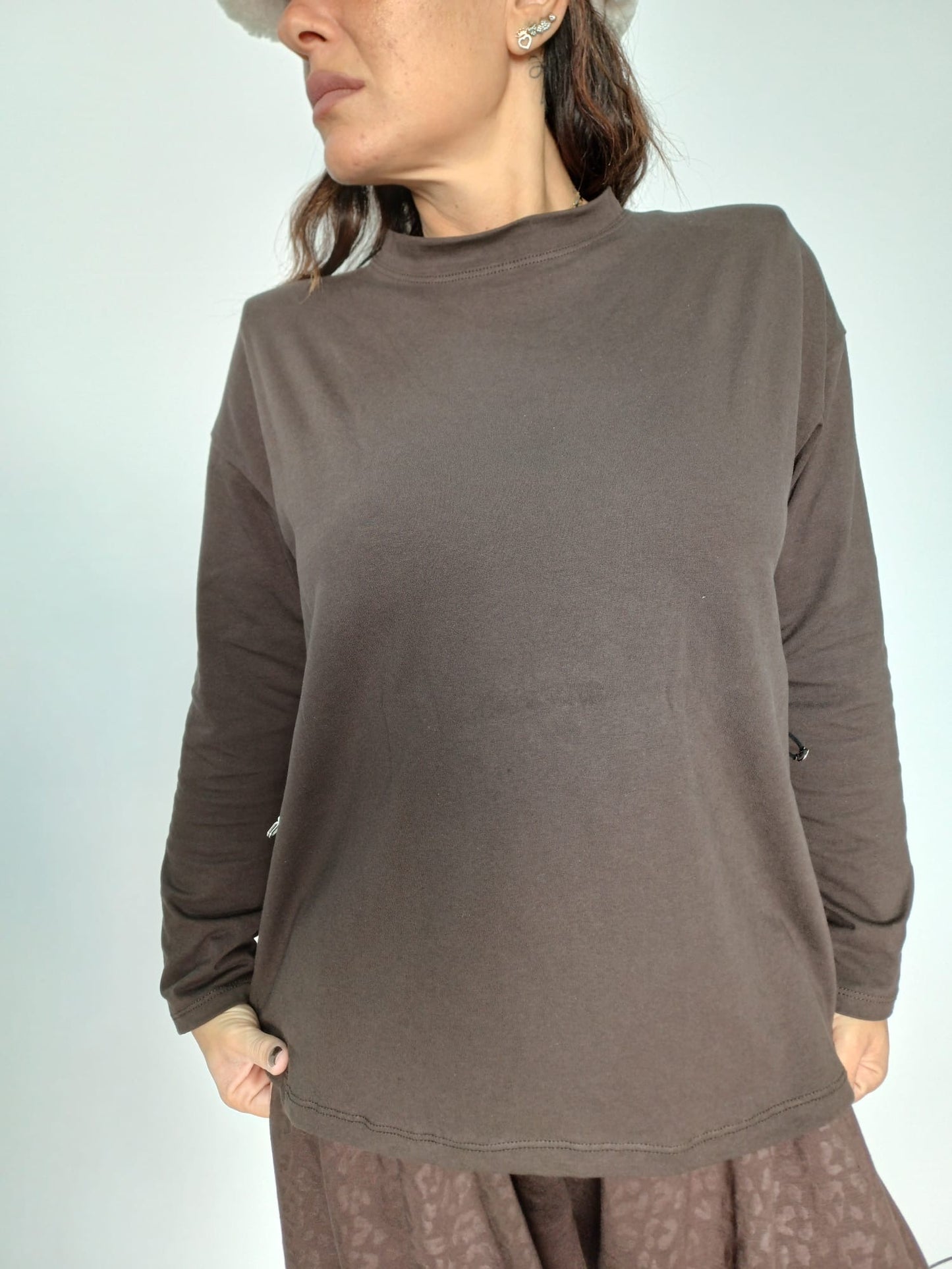 Blusa con arriccio in vita donna