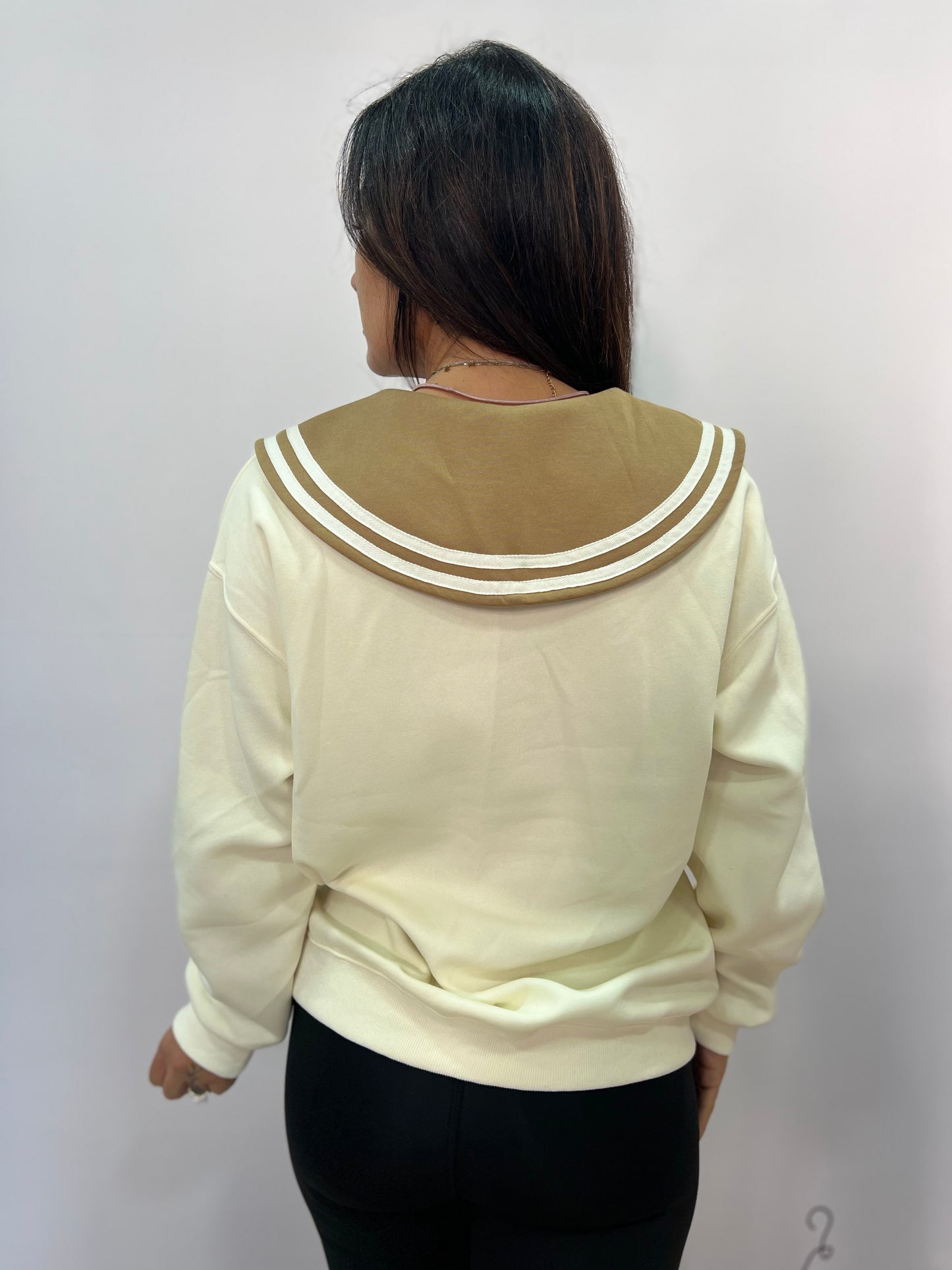 Felpa donna sailor con ricamo orsetto