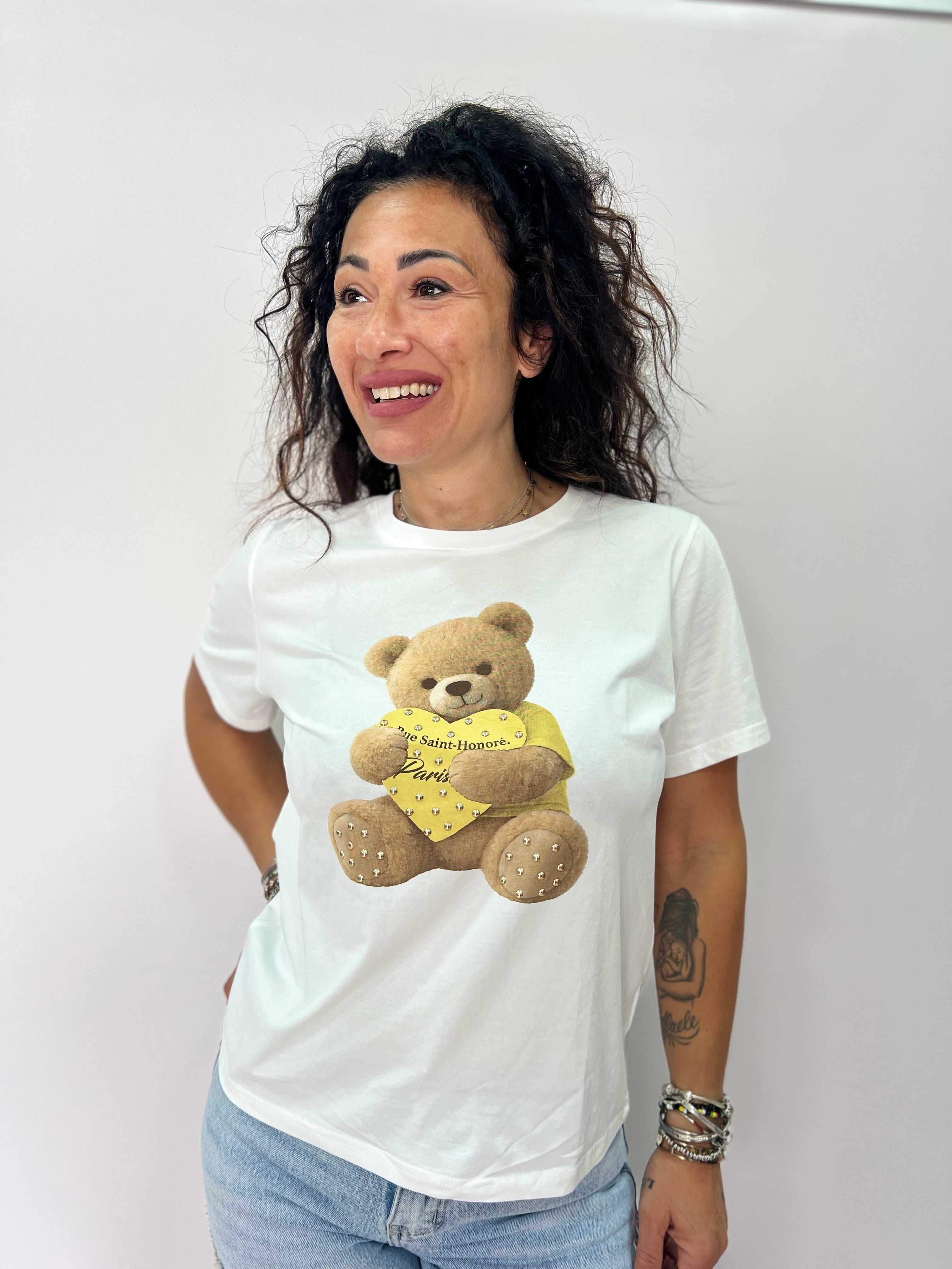 T-shirt donna teddy stampa casual estiva