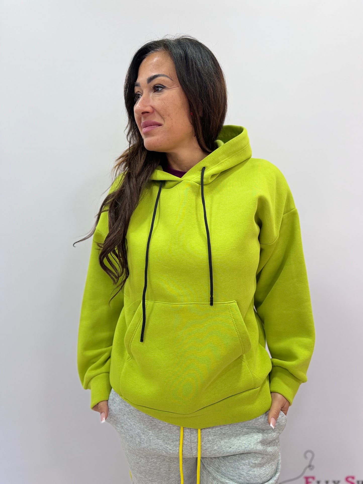 Felpa con cappuccio donna casual autunno inverno