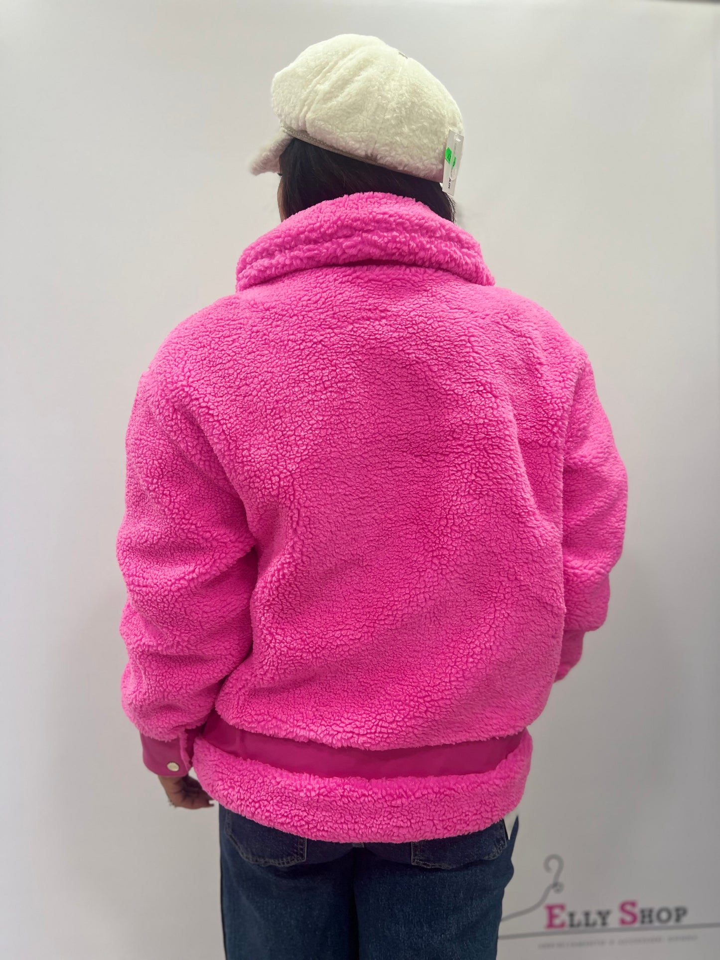 Giacca teddy donna con ecopelle montone