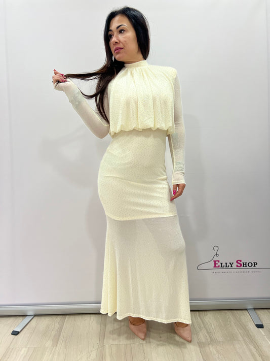 Abito lungo elegante glitter donna cerimonia