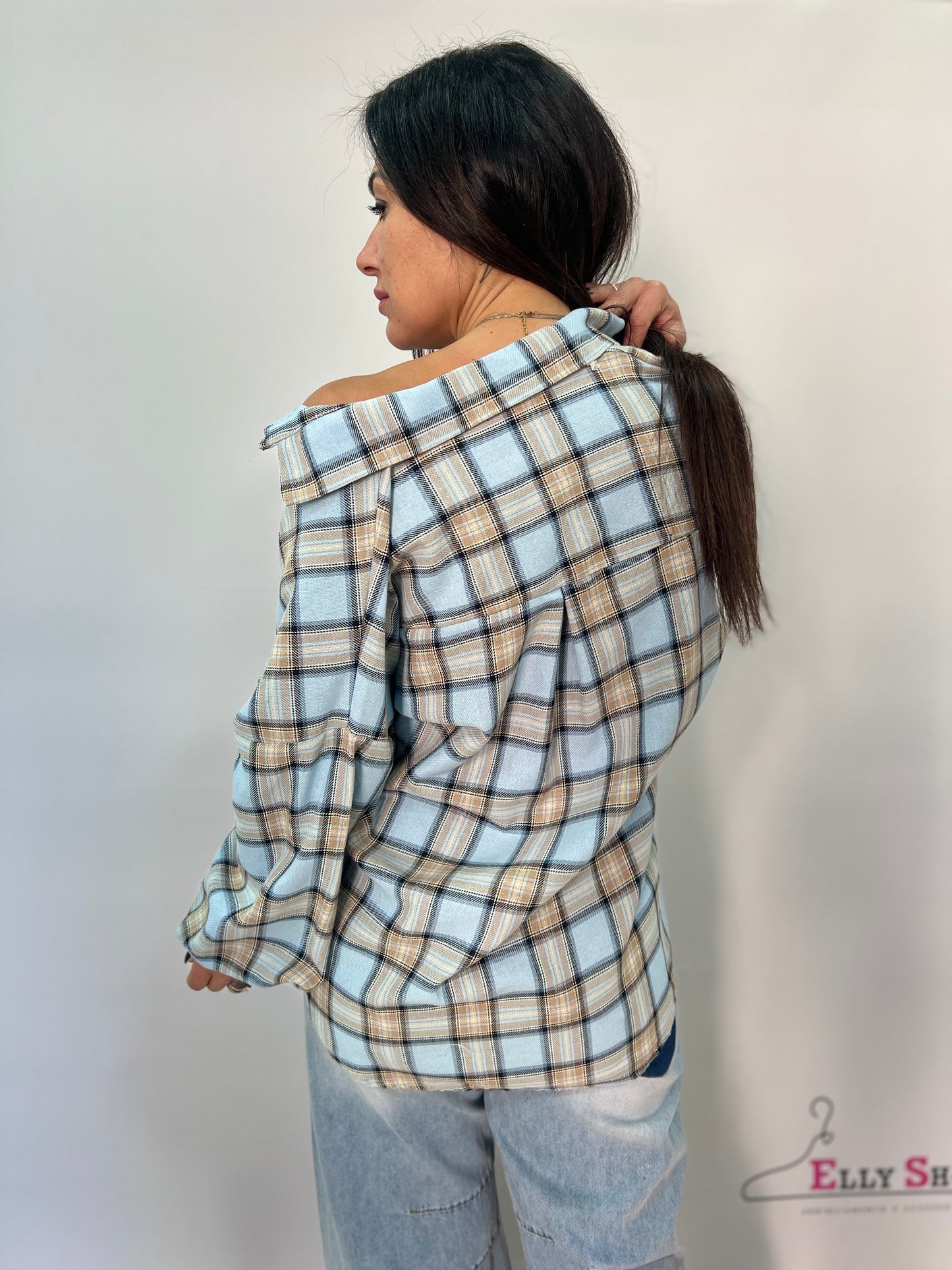 Camicia donna a quadri morbida