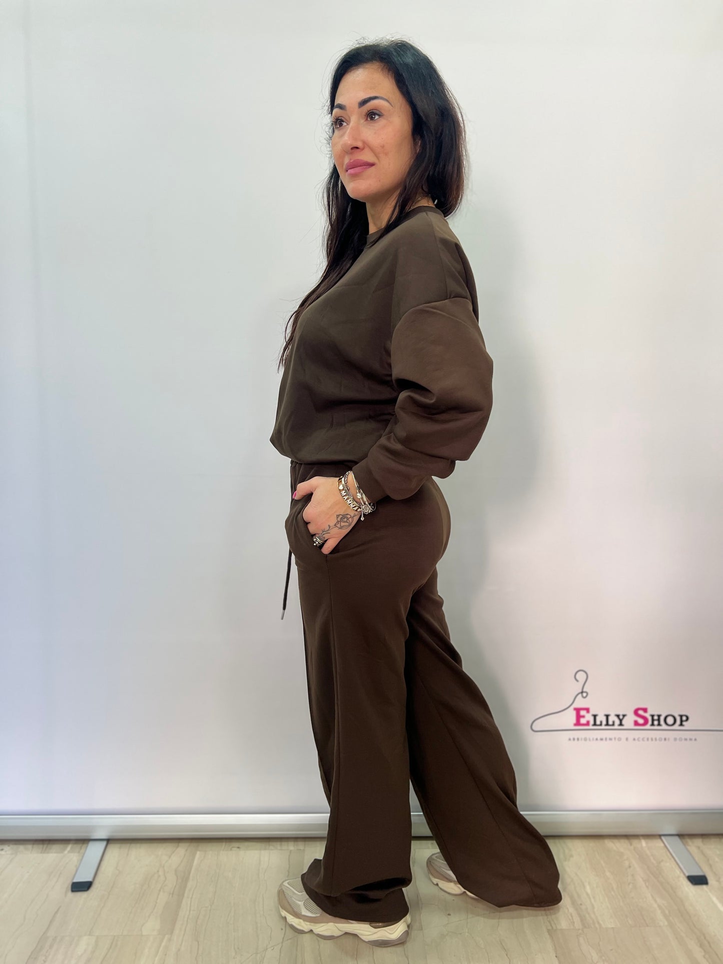 Completo tuta donna casual due pezzi comfort