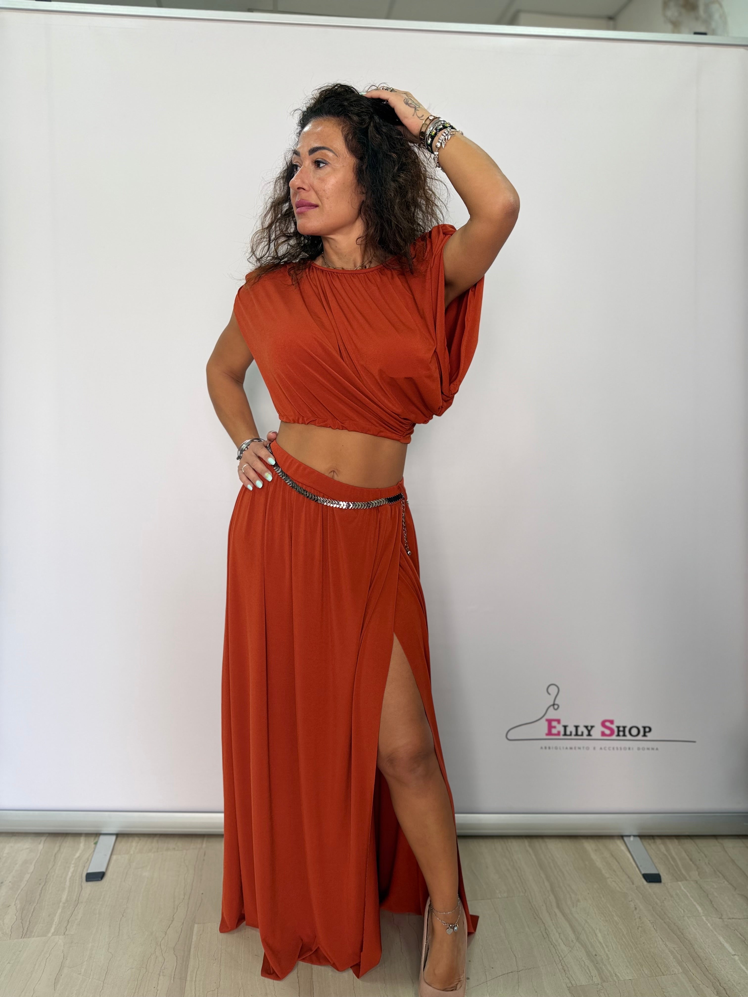 Completo donna Afrodite elegante con spacco lungo