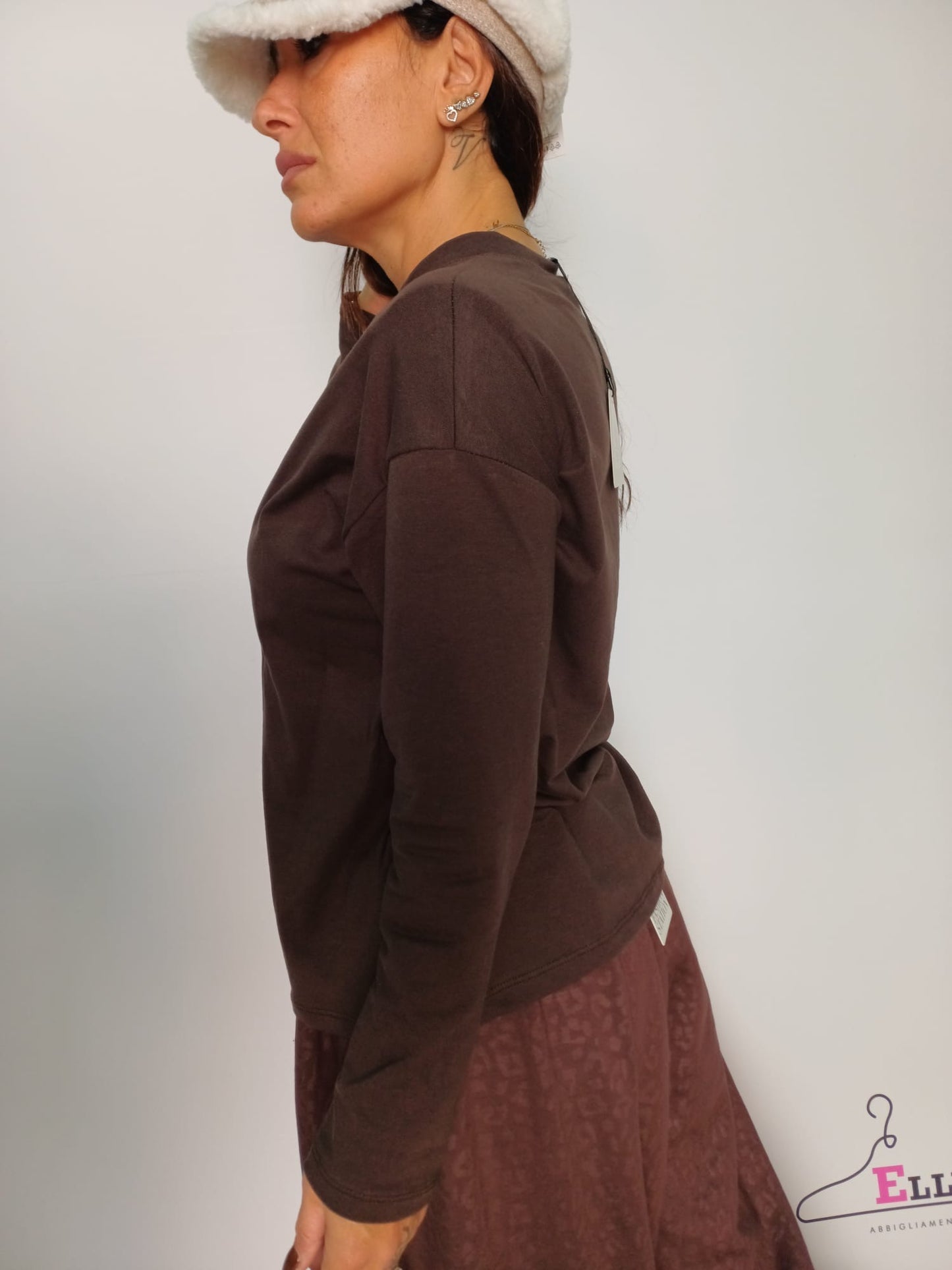 Blusa con arriccio in vita donna