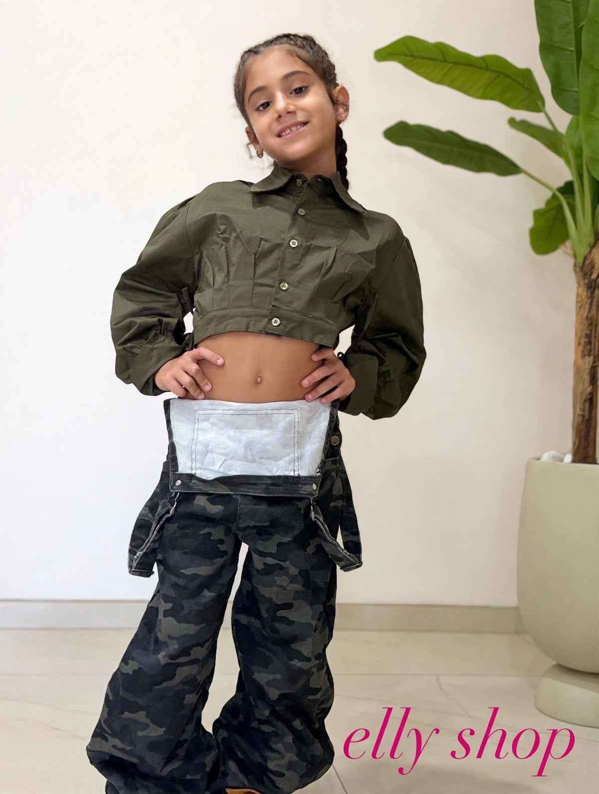 Camicia Crop Bambina Manica Lunga – 4/14 Anni