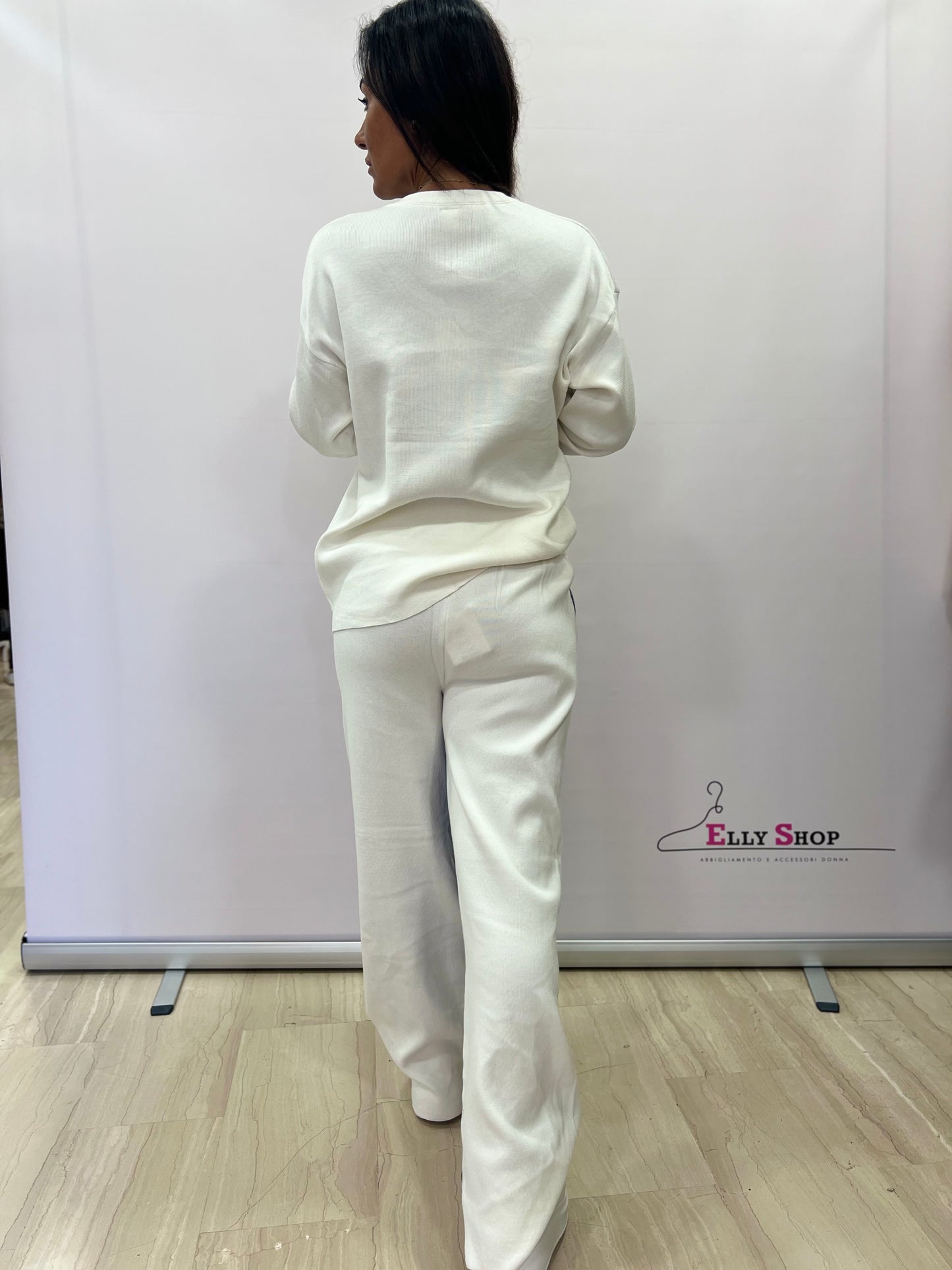 Completo Donna Oversize con Felpa e Pantalone Effetto Denim – Casual Autunno/Inverno