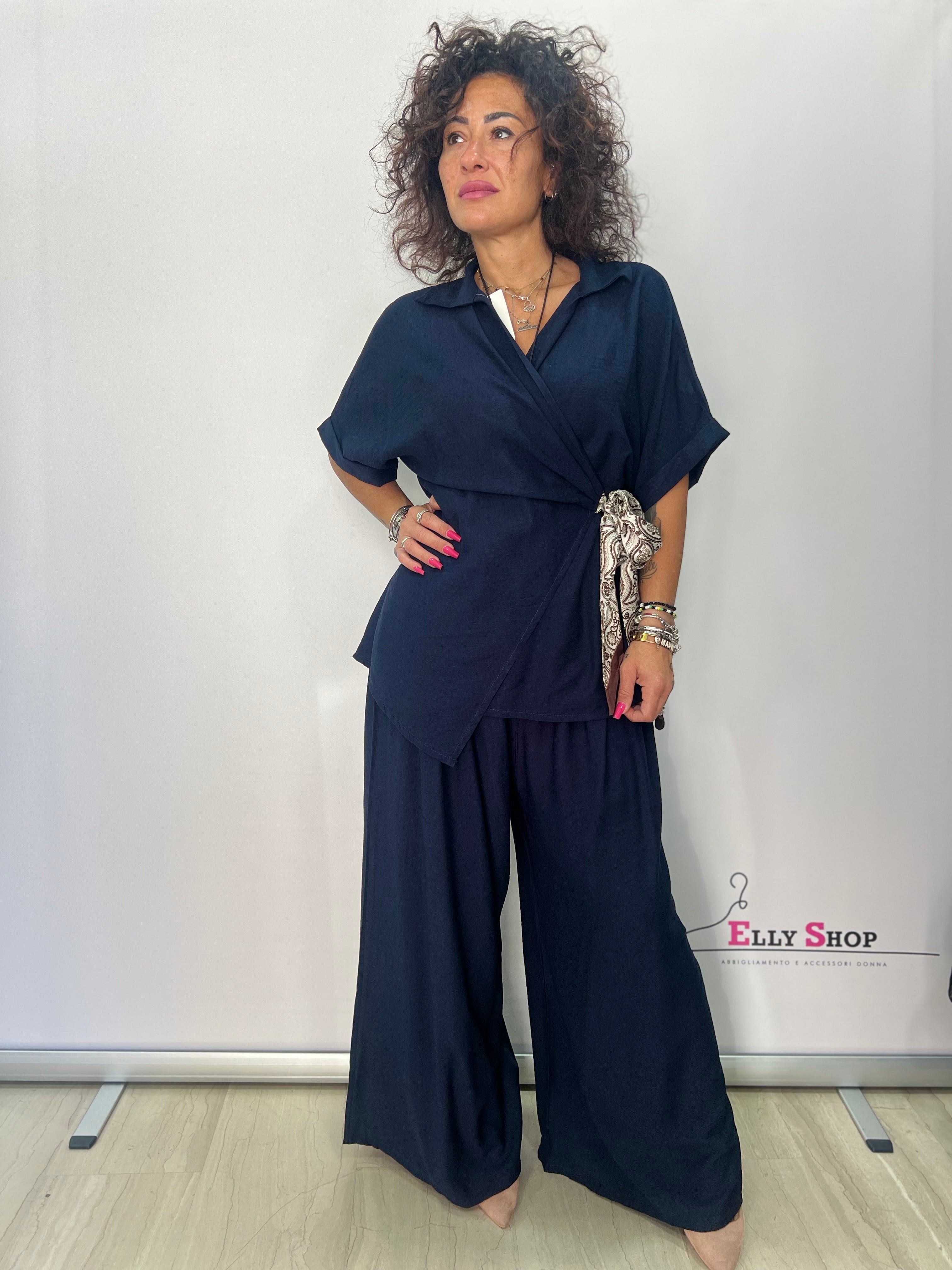 Completo curvy palazzo donna elegante