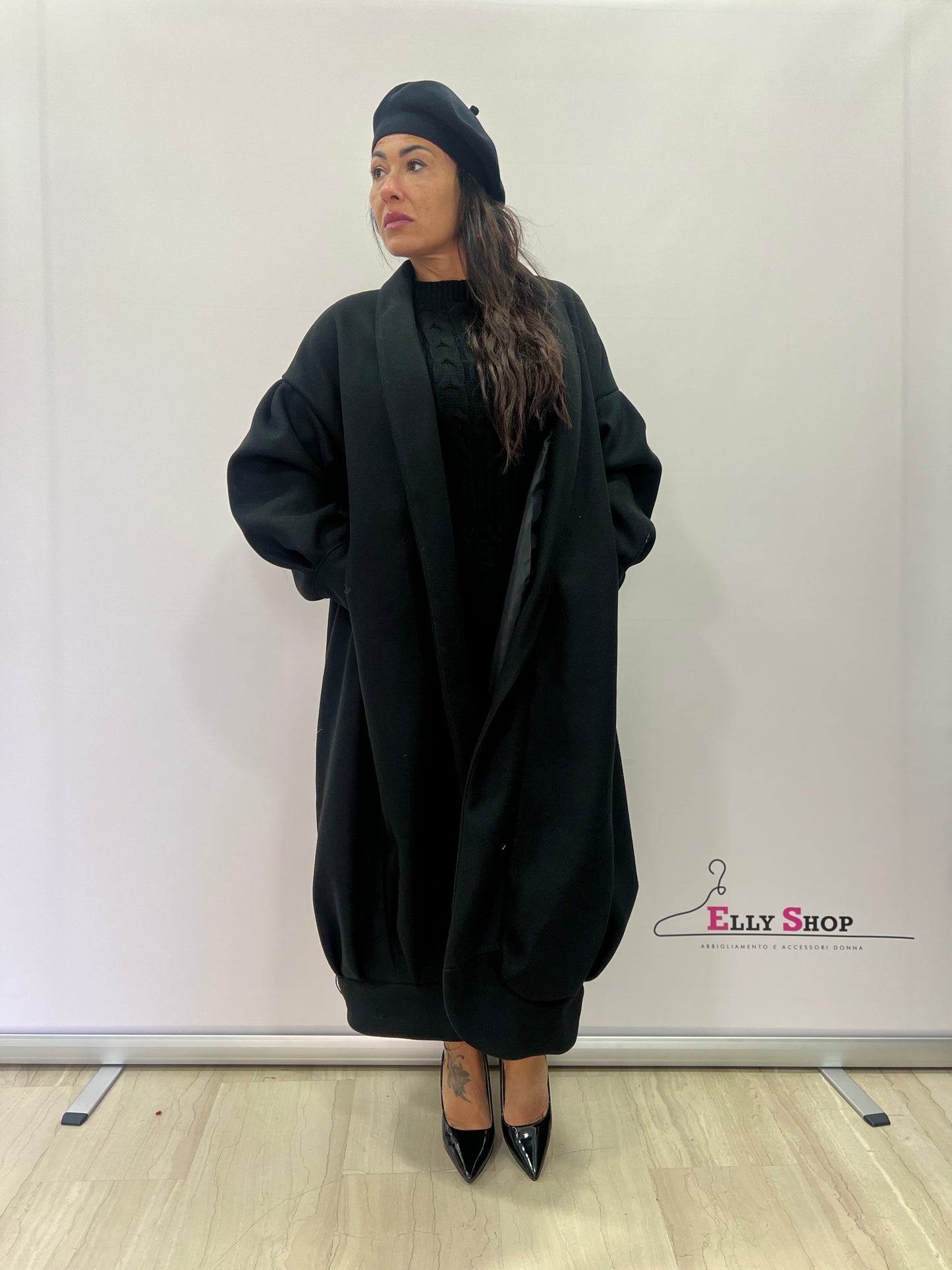 Cappotto Over Lungo Donna Curvy Balloon