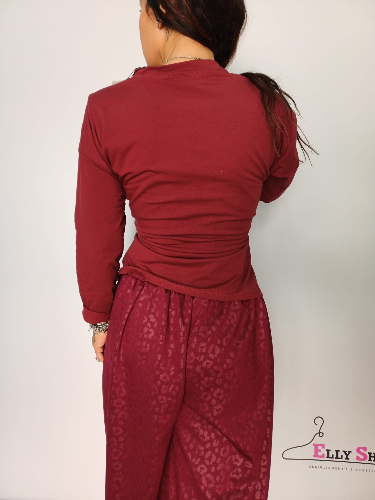 Blusa con arriccio in vita donna