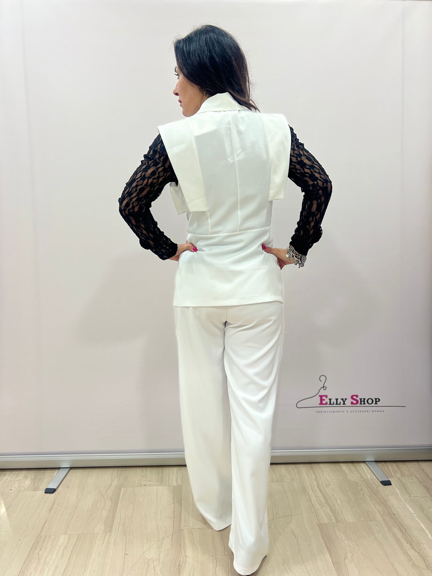 Completo donna elegante gilet e palazzo