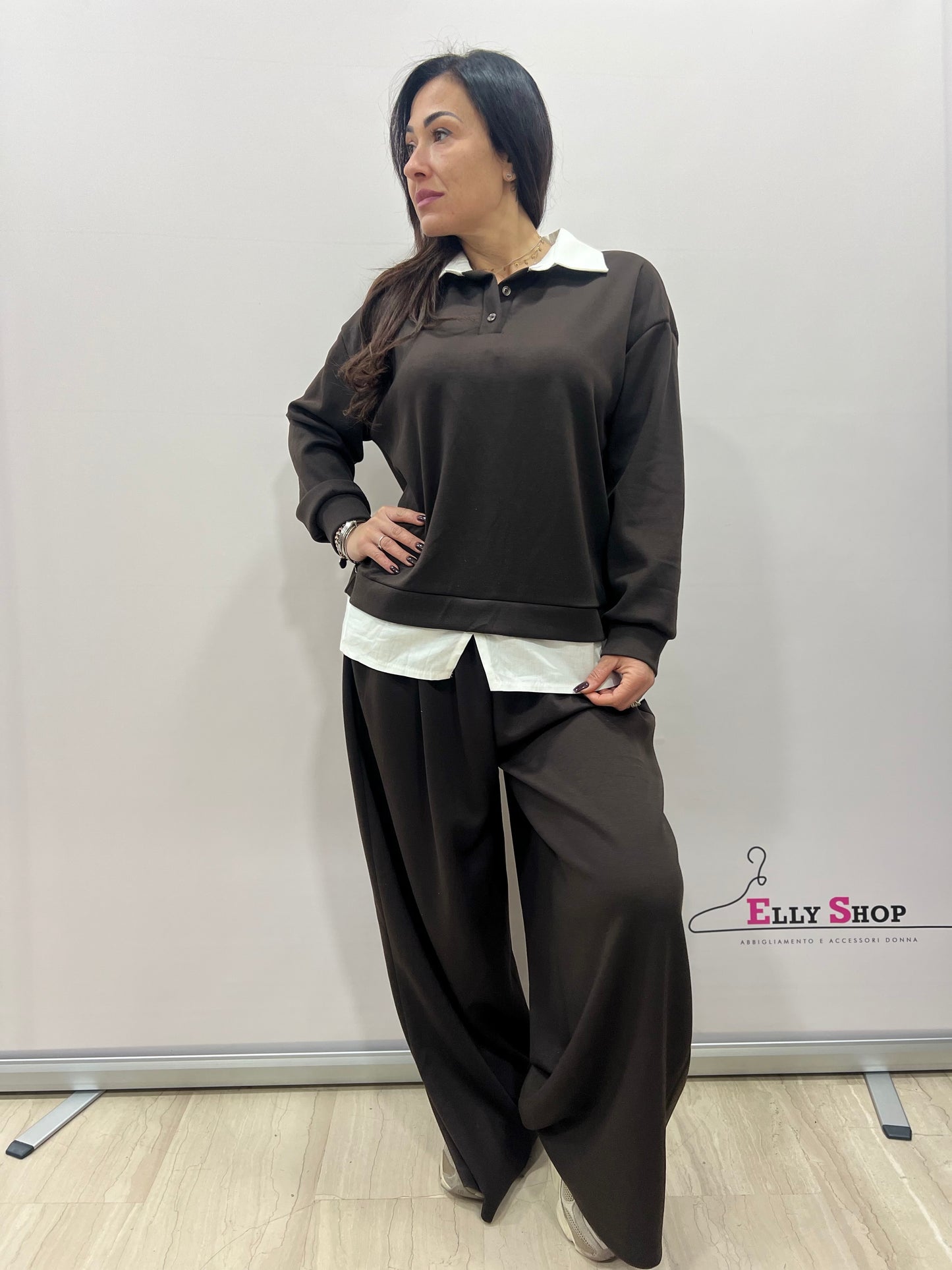 Completo donna curvy due pezzi casual chic