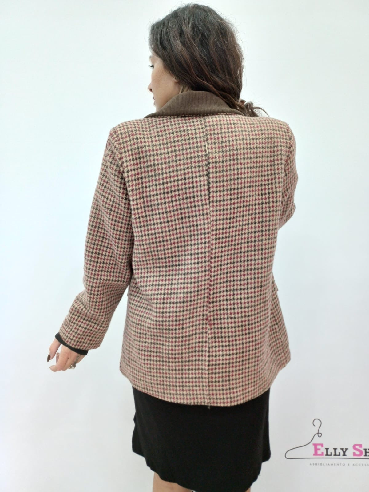 Blazer donna pied de poule con orsetto