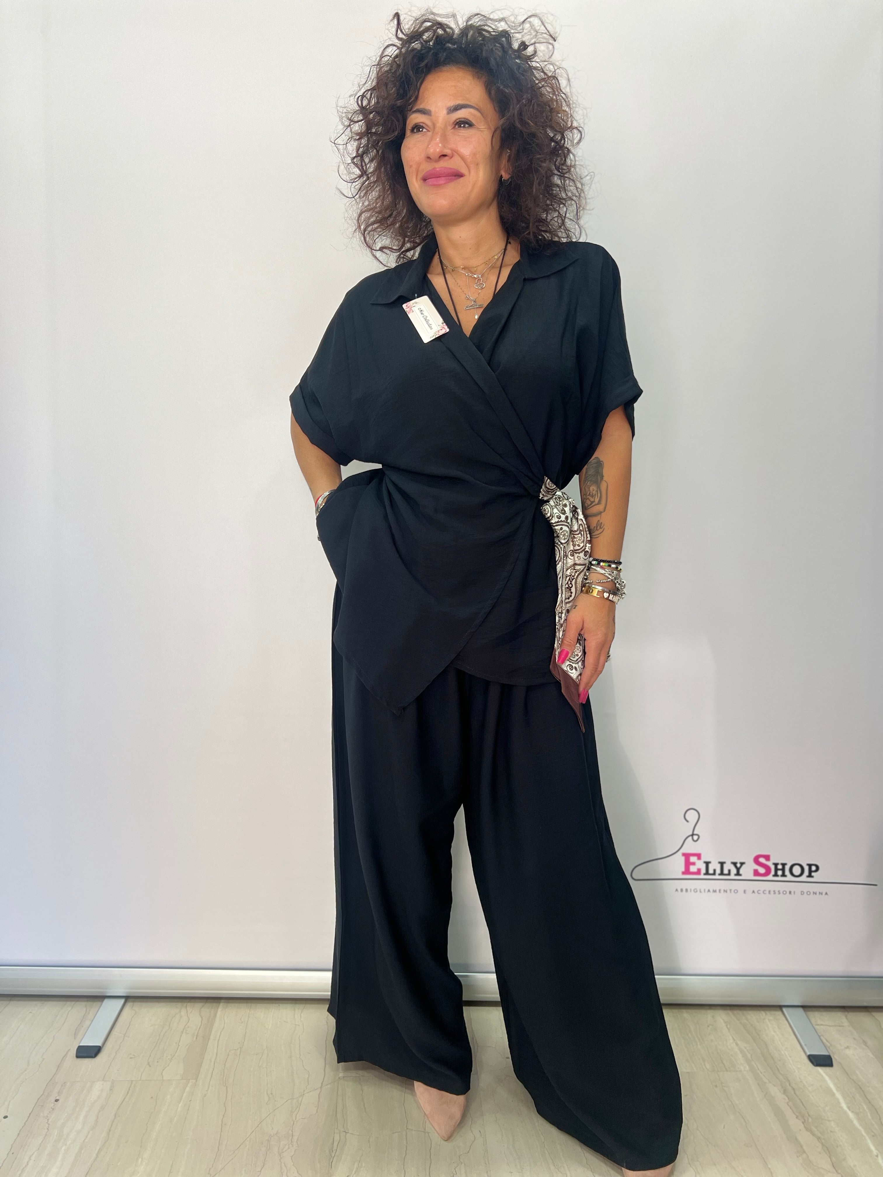 Completo curvy palazzo donna elegante