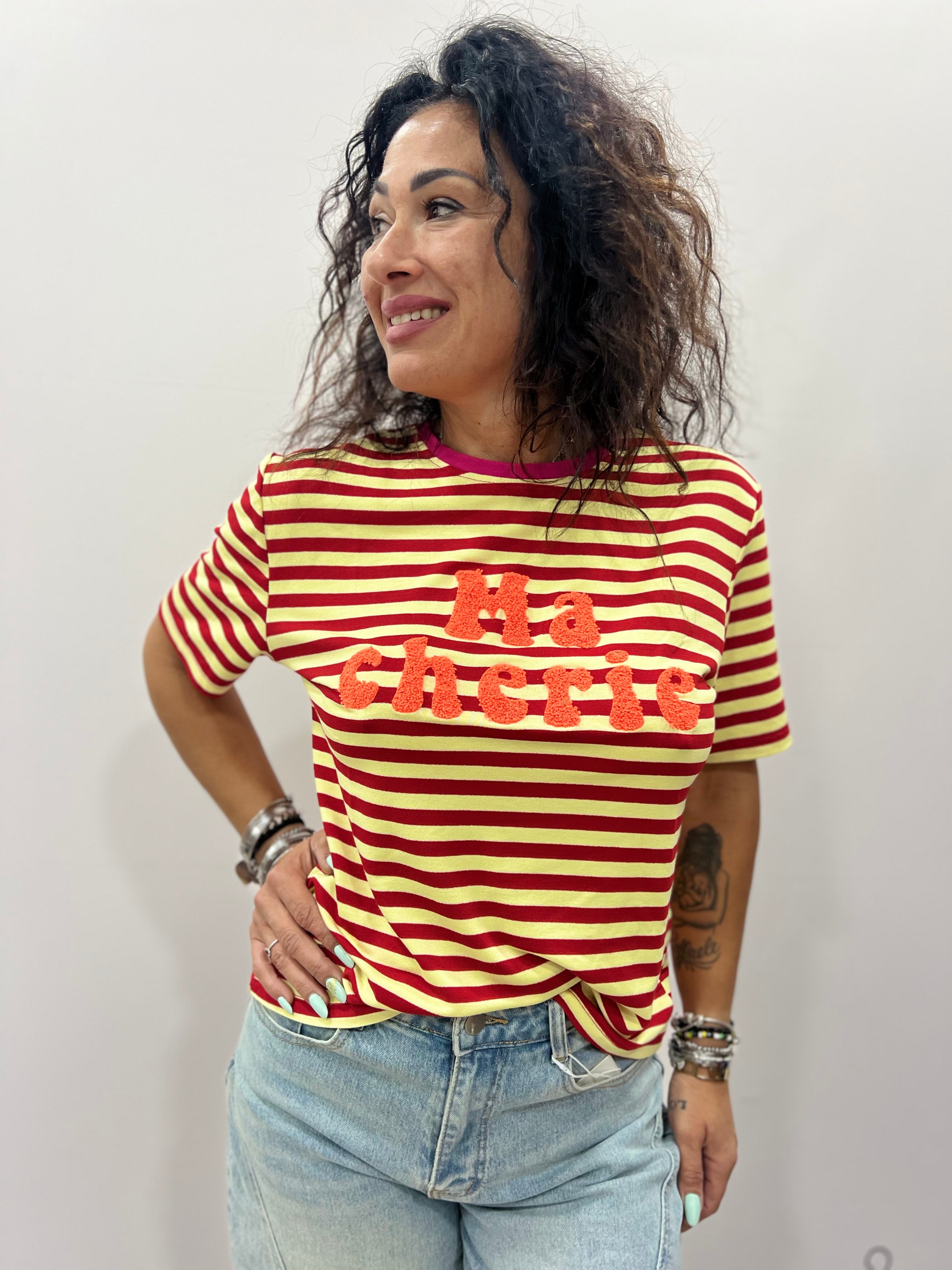T-shirt donna rigata Ma Cherie casual