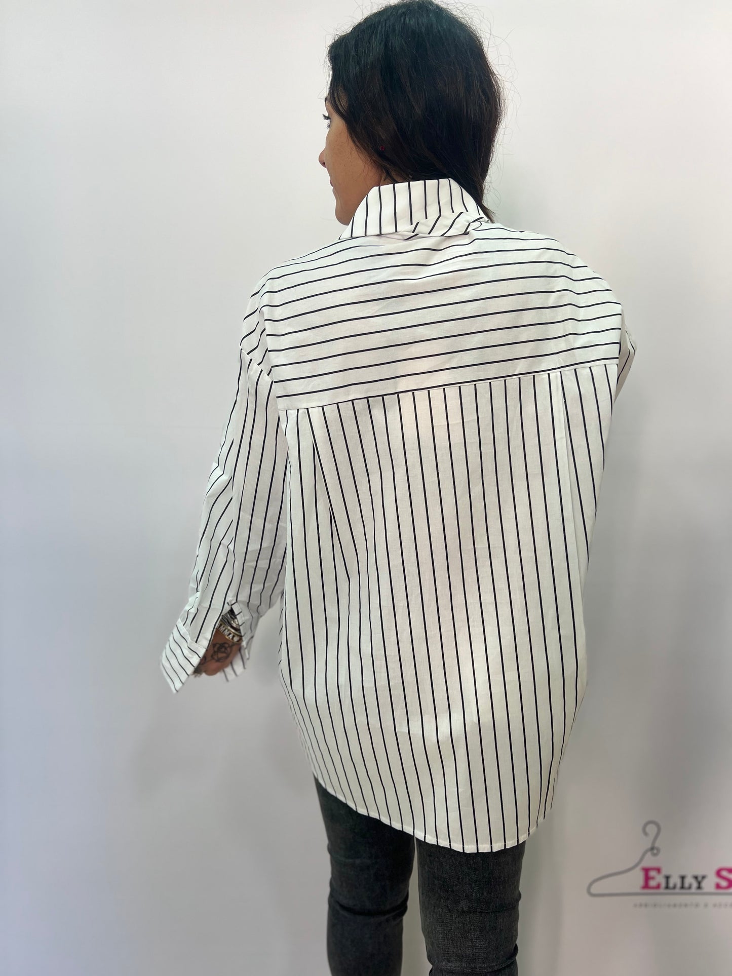 Camicia oversize donna a righe elegante