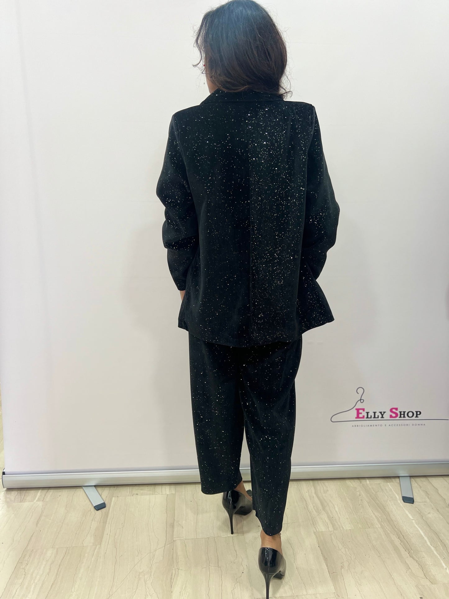 Completo donna elegante glitter two-piece