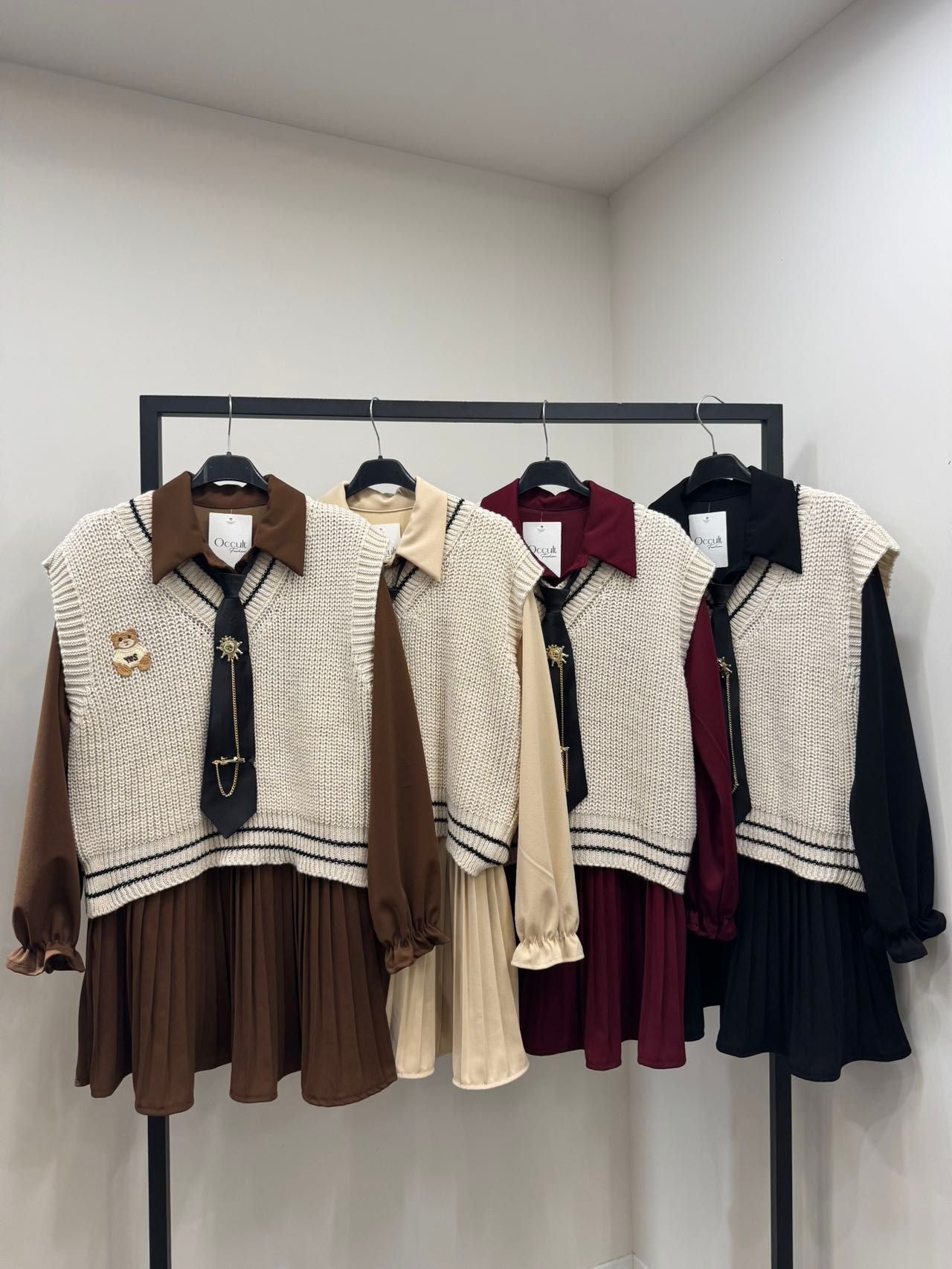 Vestito donna con maglioncino integrato