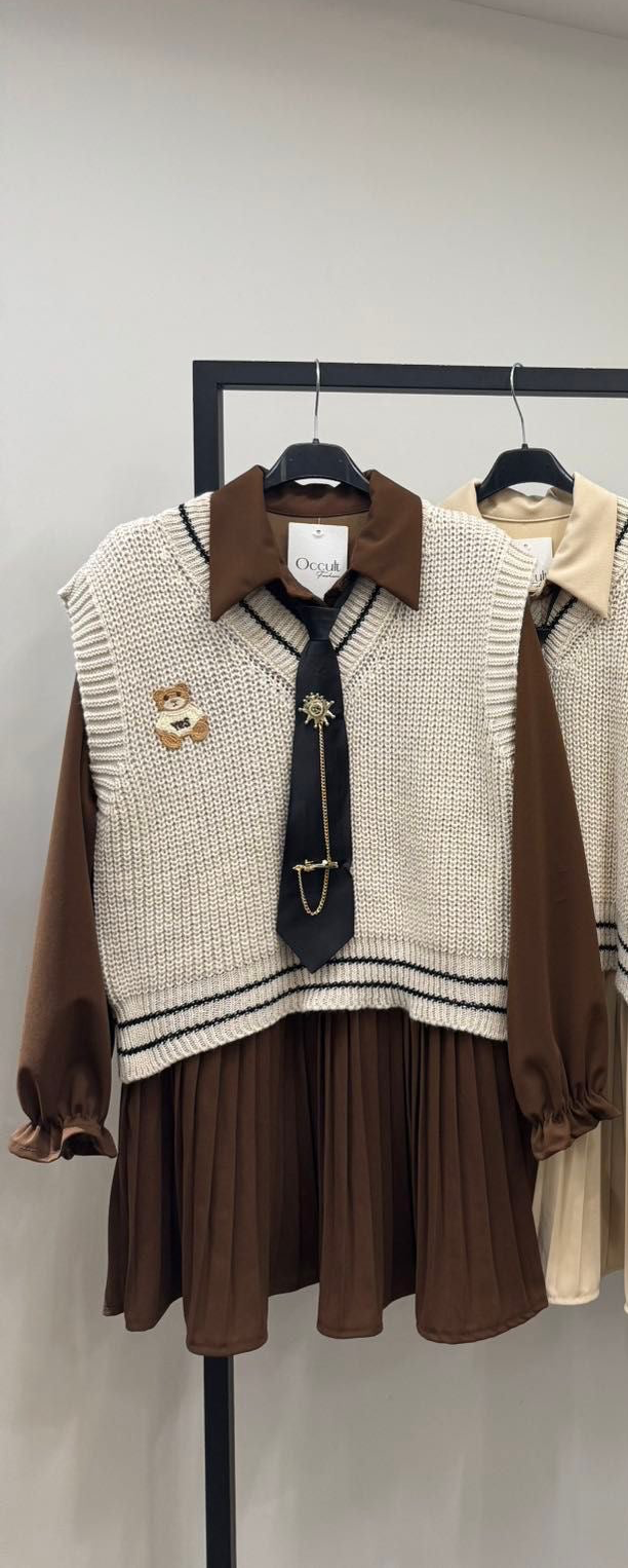 Vestito donna con maglioncino integrato